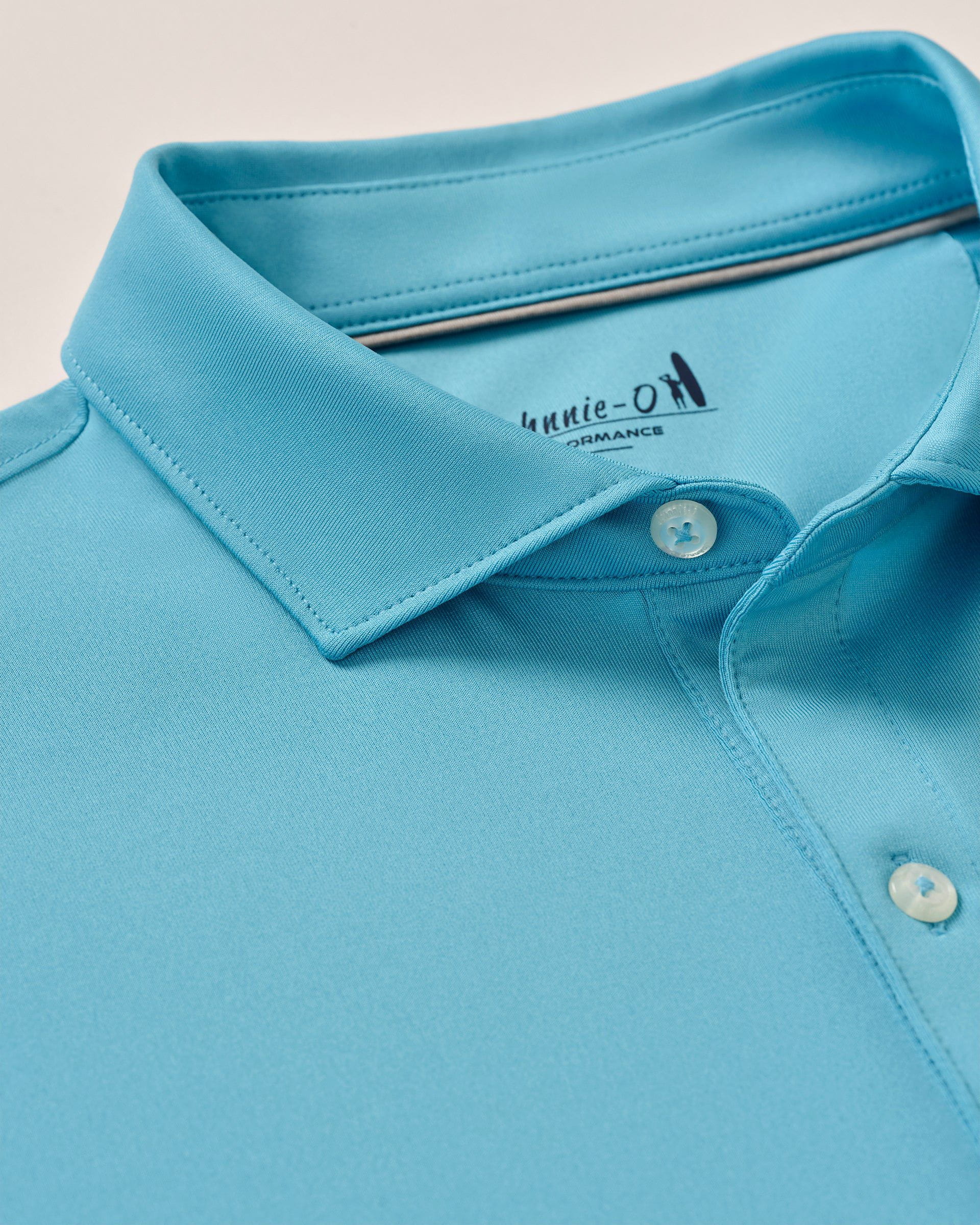 Johnnie-O Performance Jersey Polo - Birdie Solid, Haze