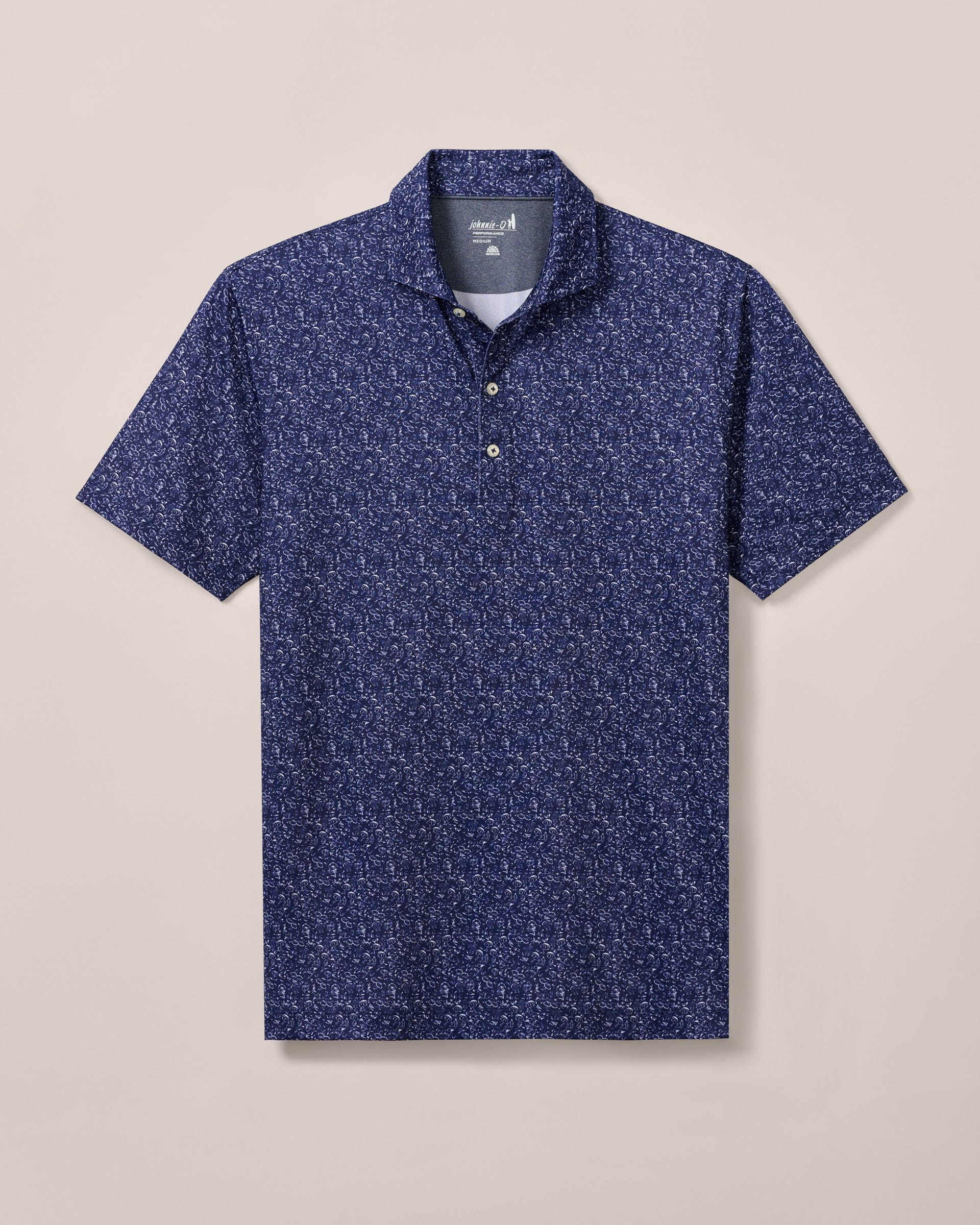 Johnnie-O Performance Jersey Polo - Boggings, Navy