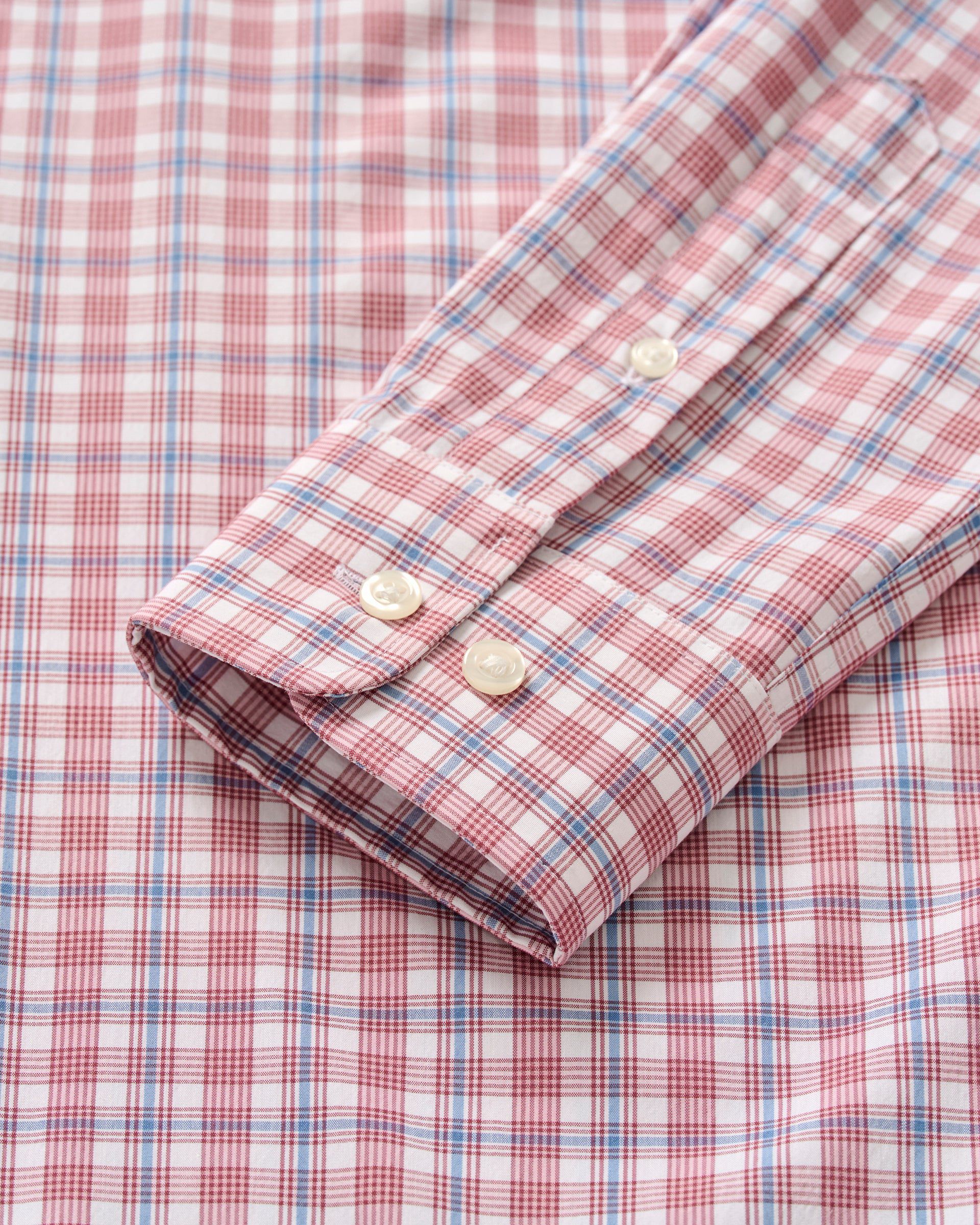 Johnnie-O Everyday Performance Button Down Shirt - Brantley, Malibu Red