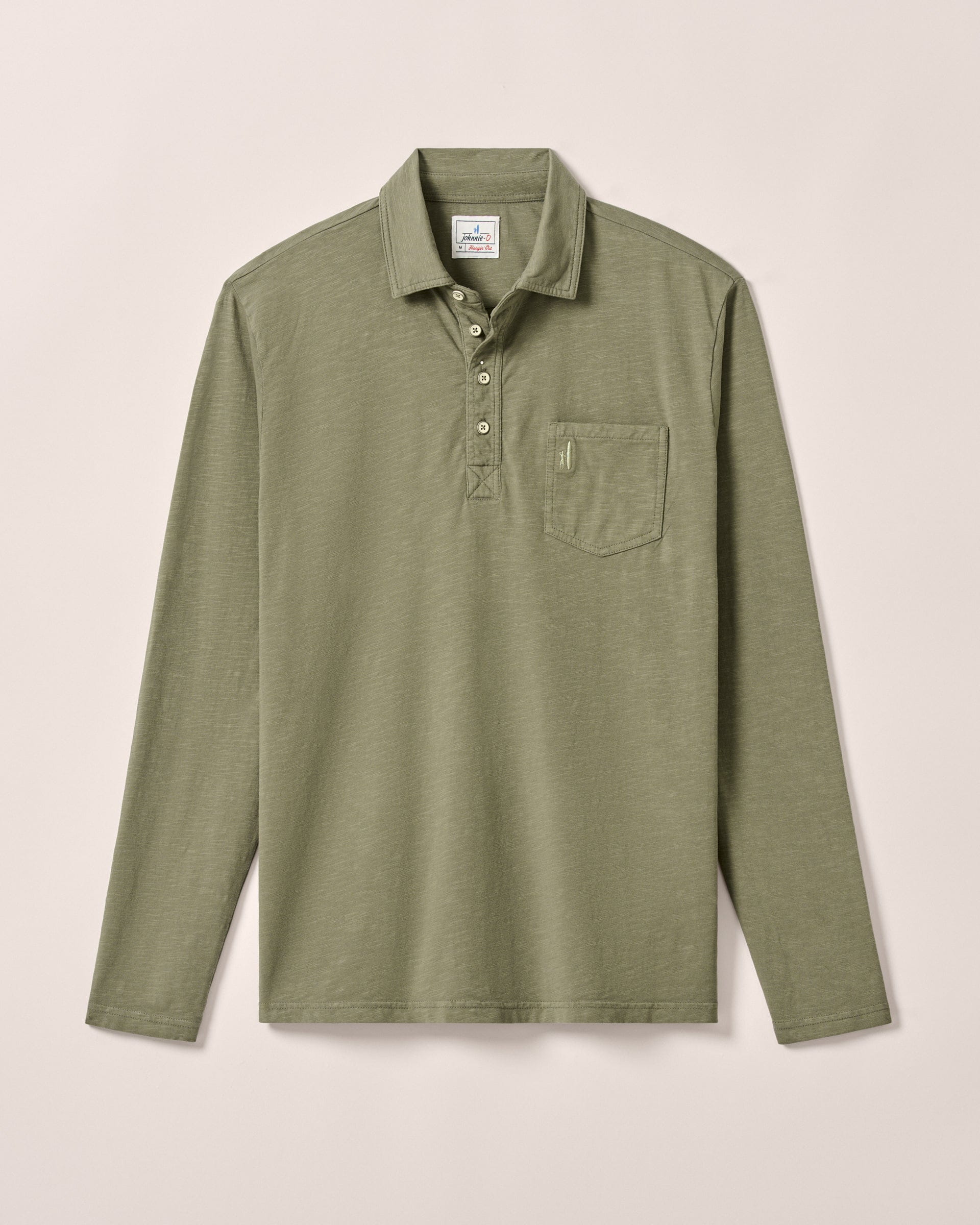Johnnie-O Long Sleeve Original 4-Button Polo - Coastal Wash