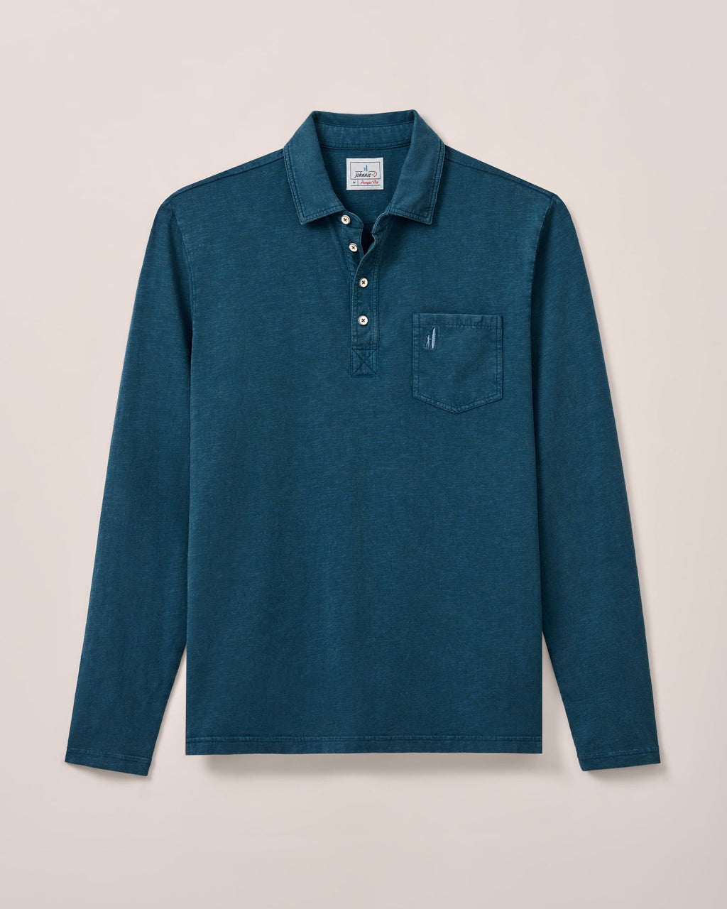 Johnnie-O Long Sleeve Original 4-Button Polo - Coastal Wash