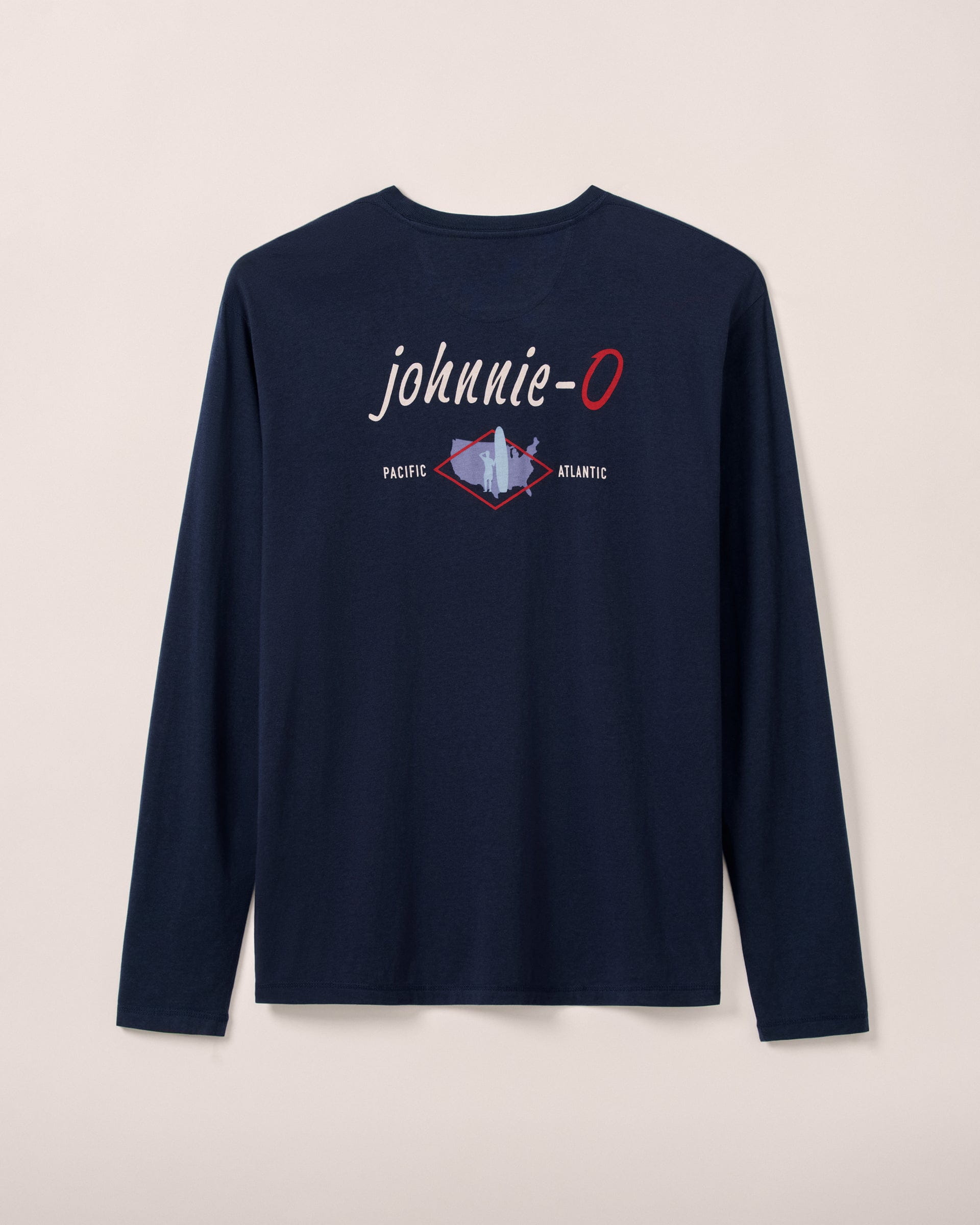 Johnnie-O Coastal Way Long Sleeve Pocket T-Shirt, Navy