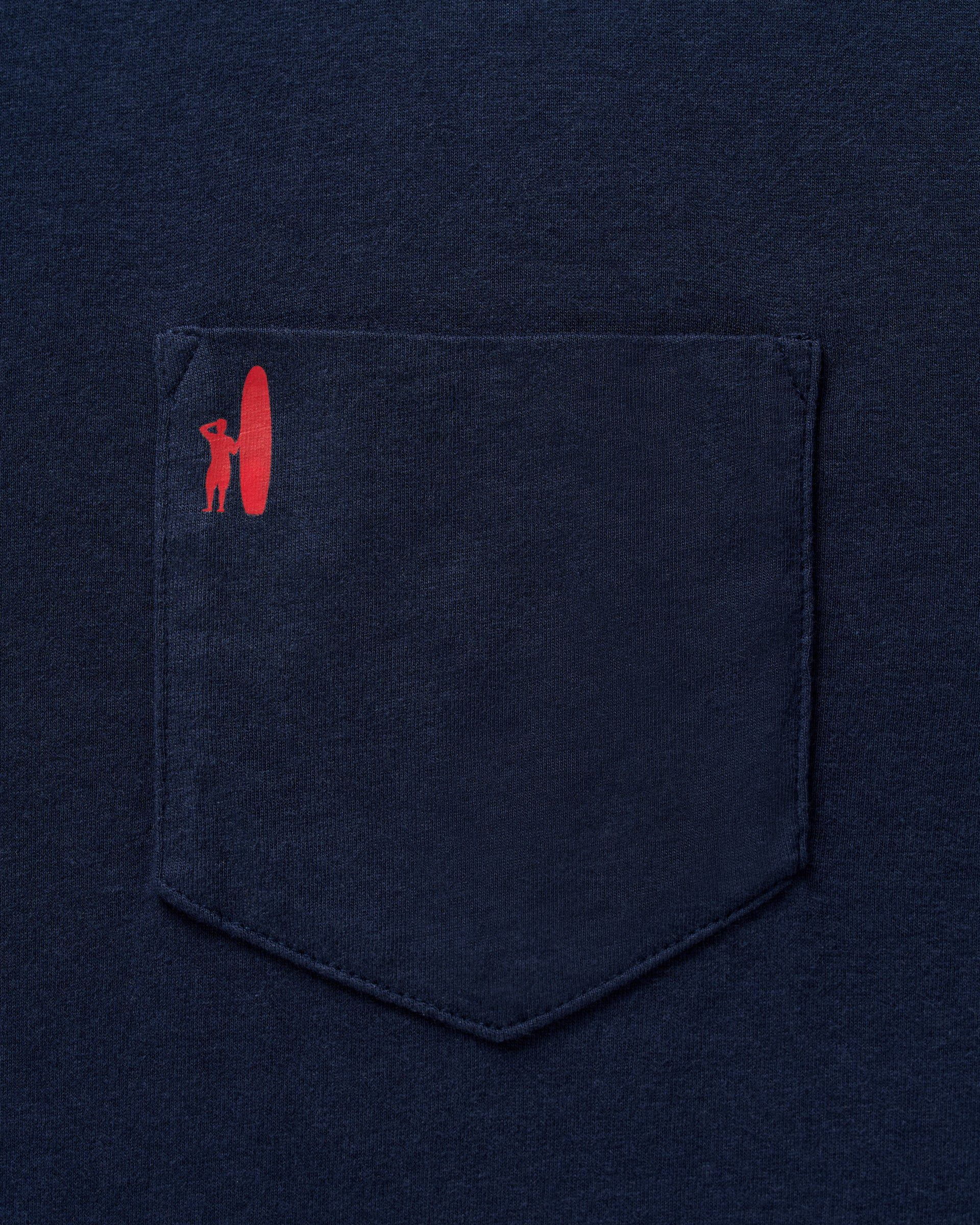 Johnnie-O Coastal Way Long Sleeve Pocket T-Shirt, Navy