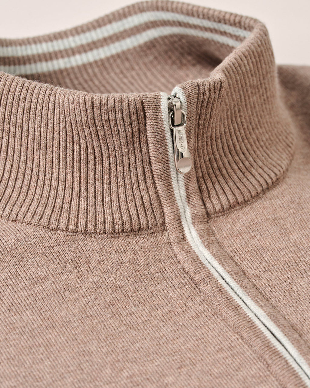 Johnnie-O Desmond Plaited Cotton Blend 1/4 Zip Sweater, Alpaca