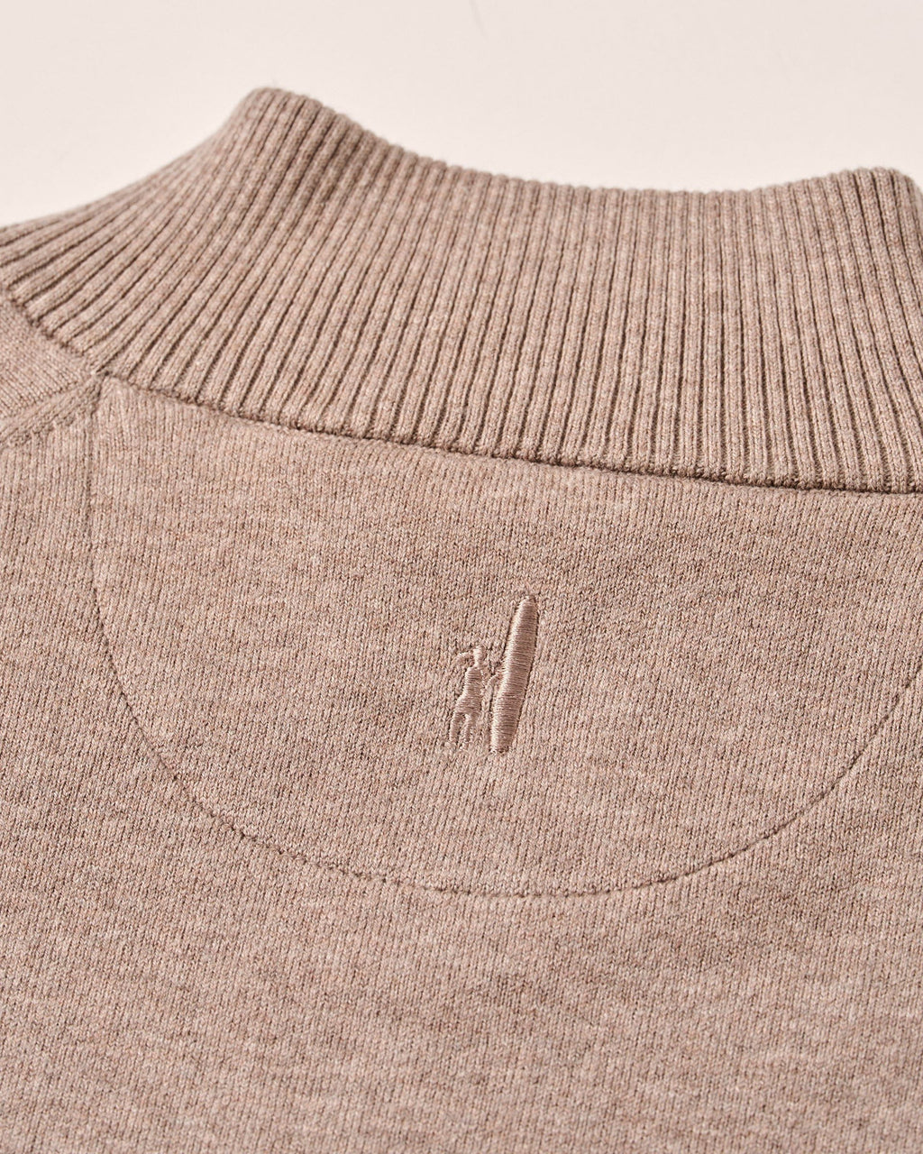 Johnnie-O Desmond Plaited Cotton Blend 1/4 Zip Sweater, Alpaca