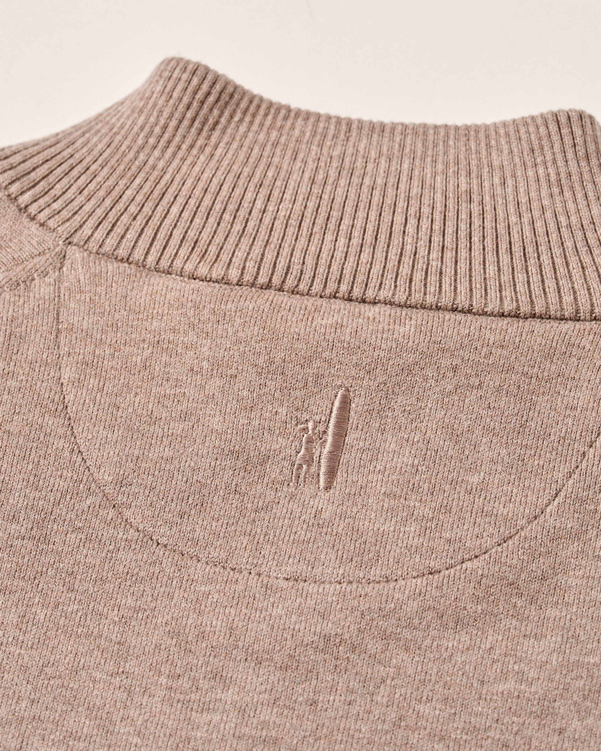 Johnnie-O Desmond Plaited Cotton Blend 1/4 Zip Sweater, Alpaca