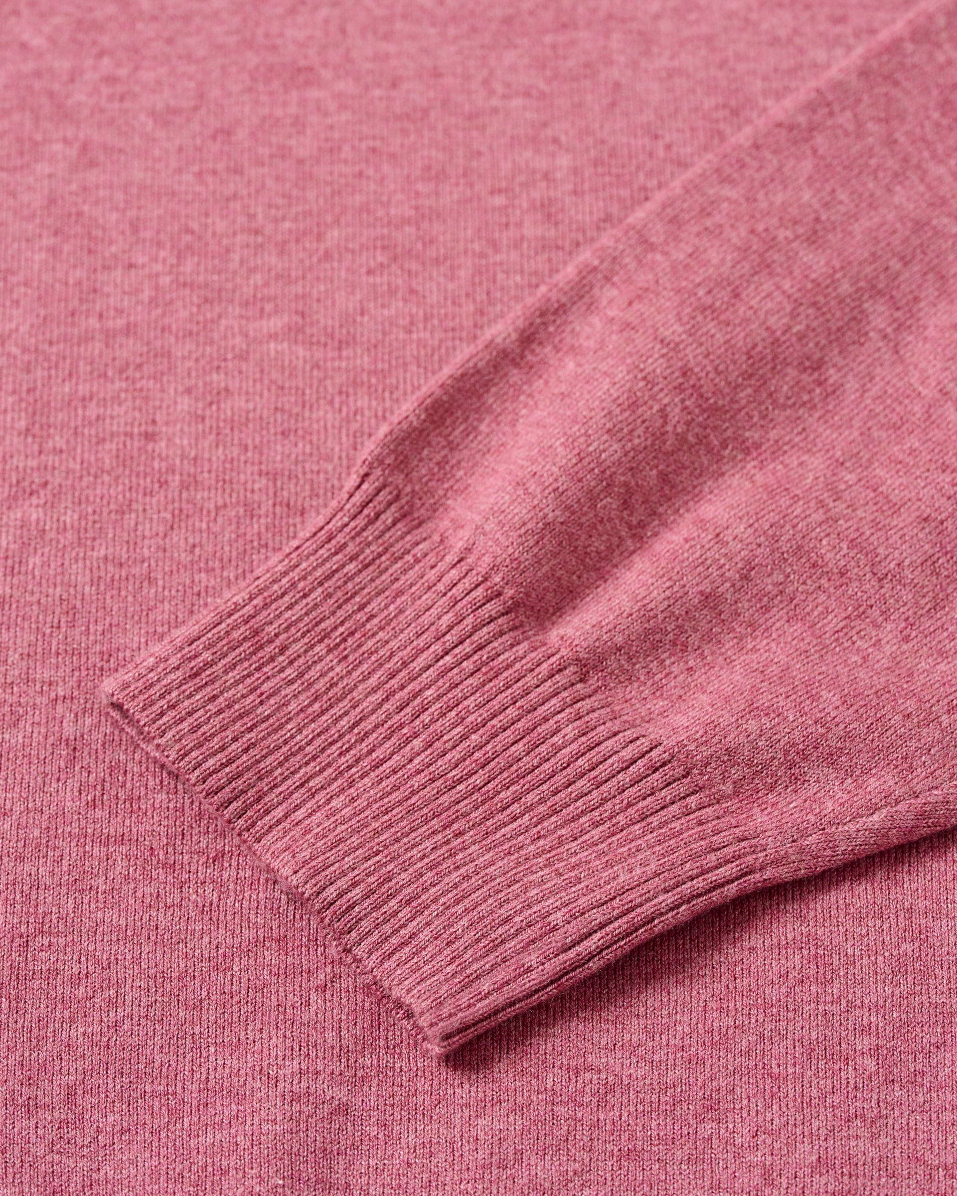 Johnnie-O Desmond Plaited Cotton Blend 1/4 Zip Sweater, Berry