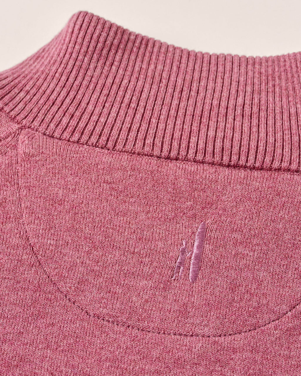 Johnnie-O Desmond Plaited Cotton Blend 1/4 Zip Sweater, Berry