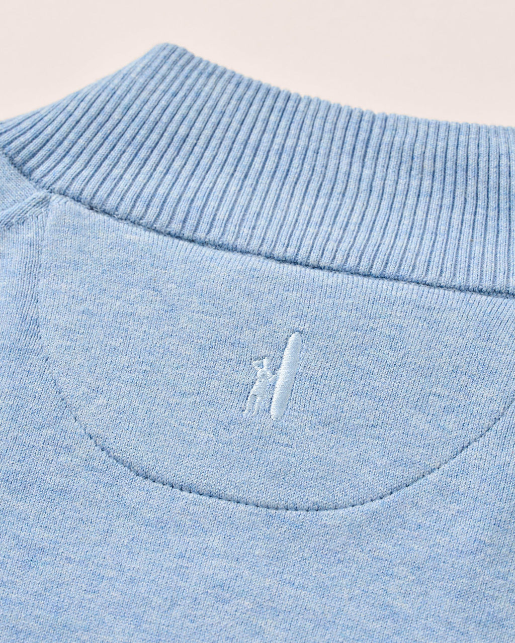 Johnnie-O Desmond Plaited Cotton Blend 1/4 Zip Sweater, Infinity