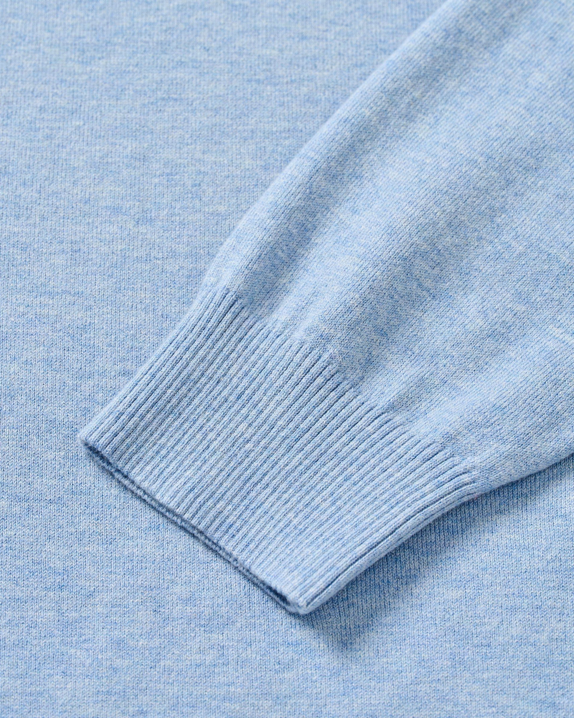 Johnnie-O Desmond Plaited Cotton Blend 1/4 Zip Sweater, Infinity