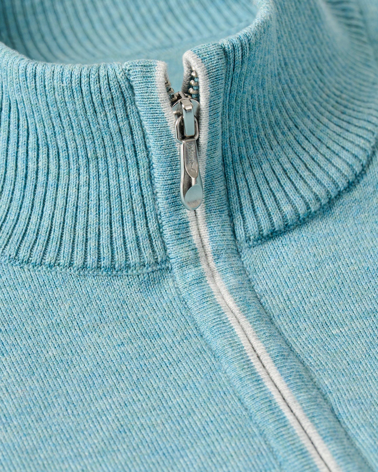 Johnnie-O Desmond Plaited Cotton Blend 1/4 Zip Sweater