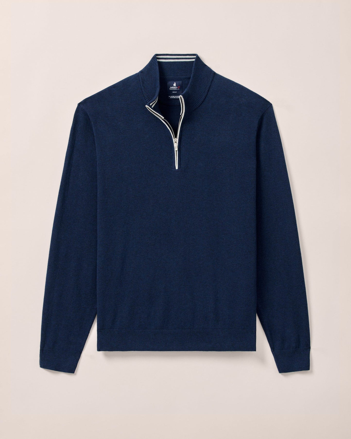 Johnnie-O Desmond Plaited Cotton Blend 1/4 Zip Sweater