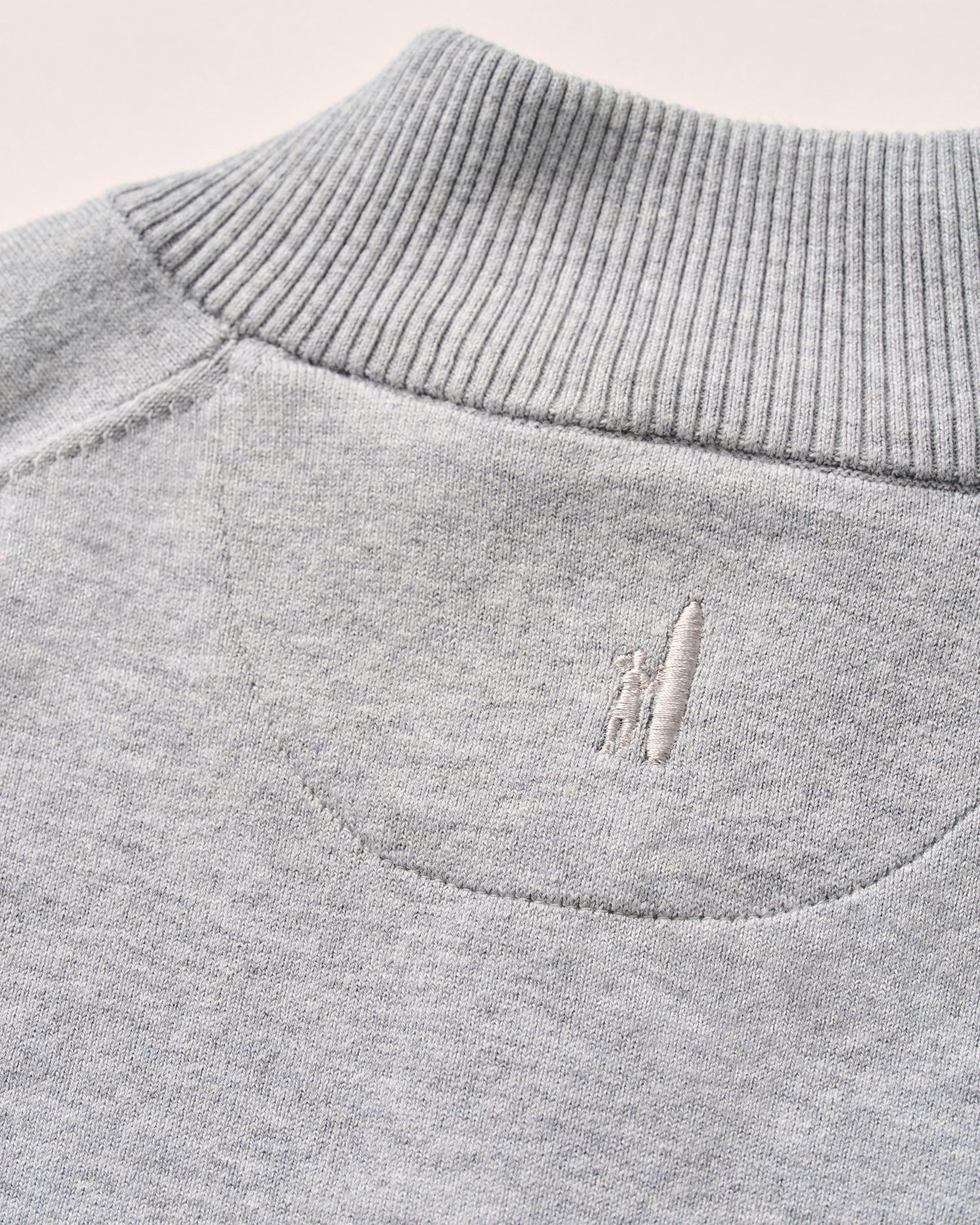 Johnnie-O Desmond Plaited Cotton Blend 1/4 Zip Sweater, Pebble