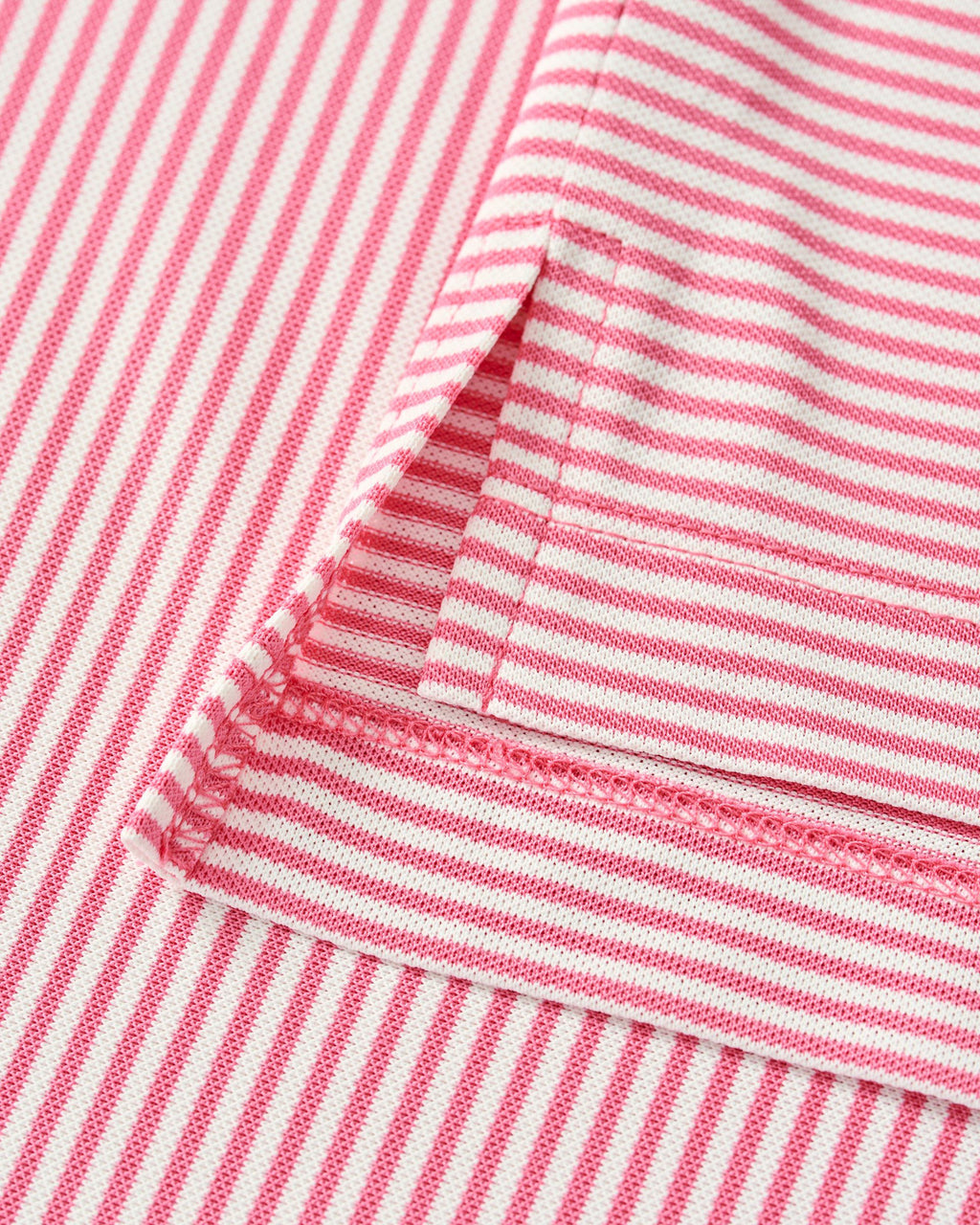 Johnnie-O Performance Mesh Polo - Dru Stripe, Azalea