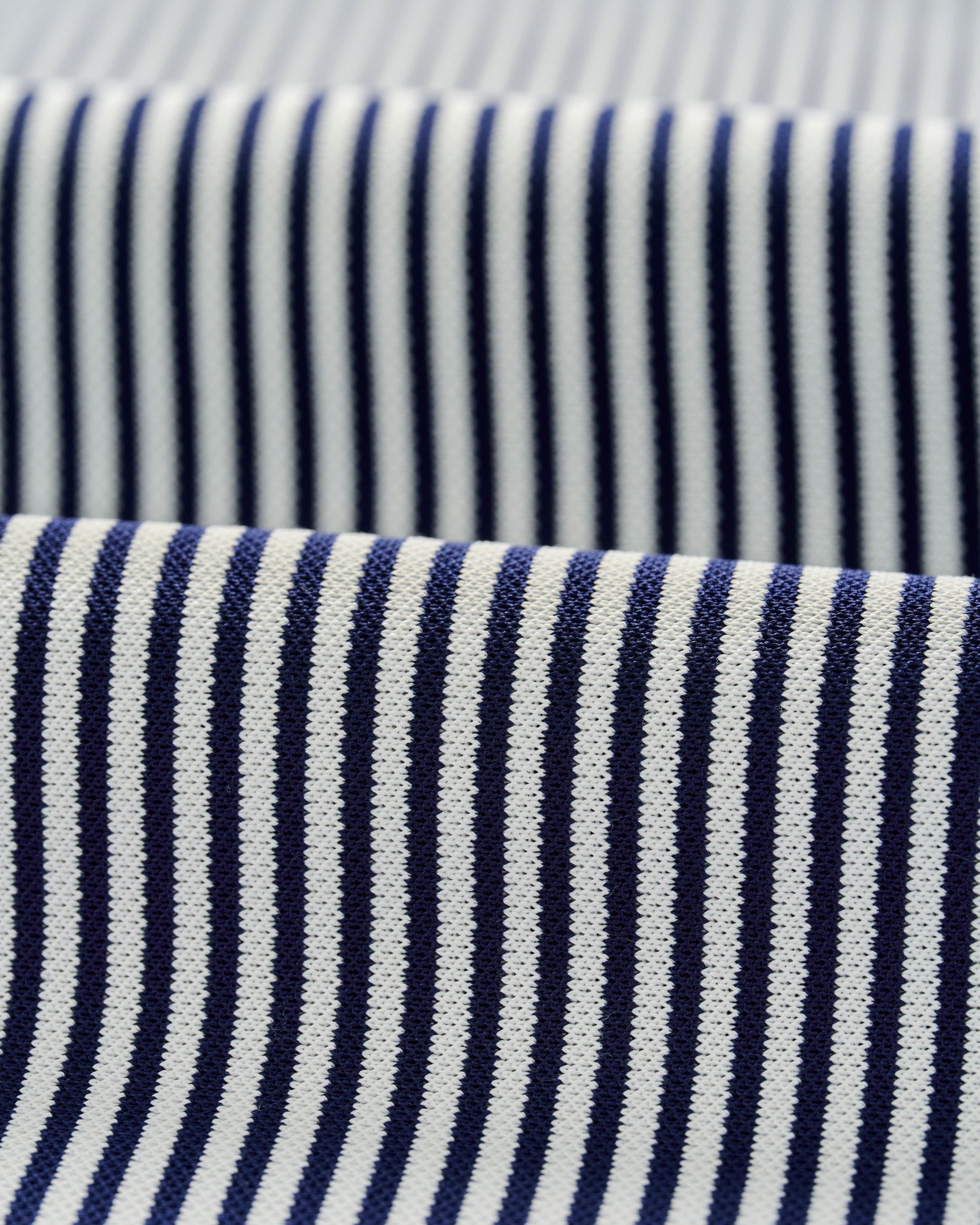Johnnie-O Performance Mesh Polo - Dru Stripe, Navy