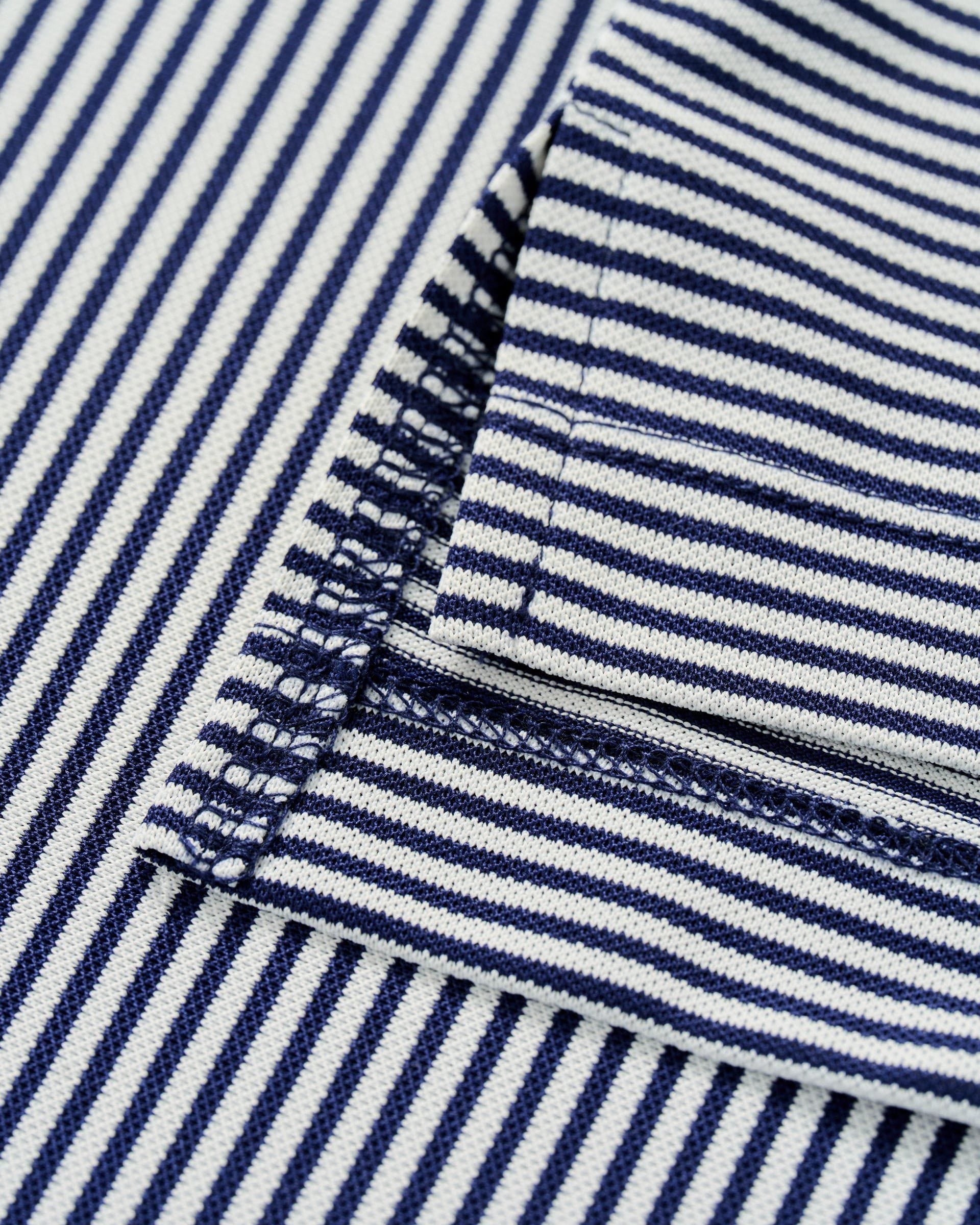 Johnnie-O Performance Mesh Polo - Dru Stripe, Navy