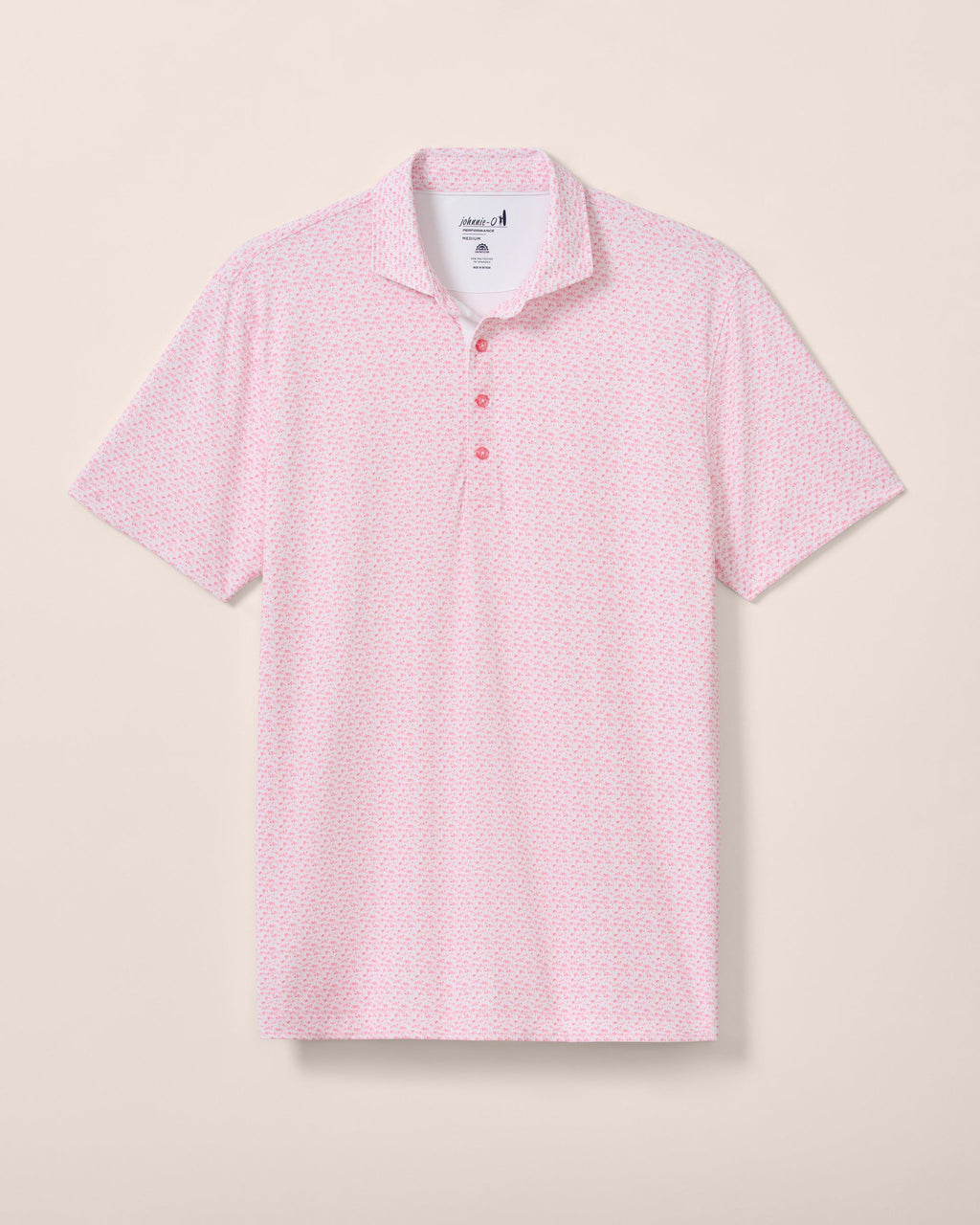Johnnie-O Performance Mesh Polo - Flock Yeah, Azalea