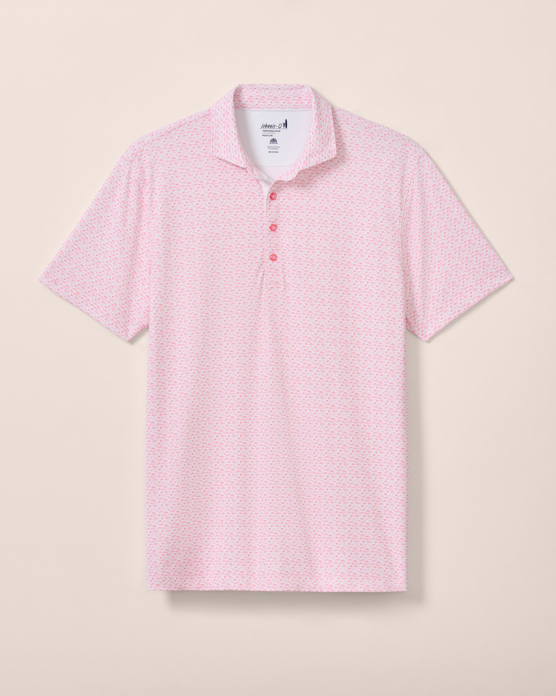 Johnnie-O Performance Mesh Polo - Flock Yeah, Azalea