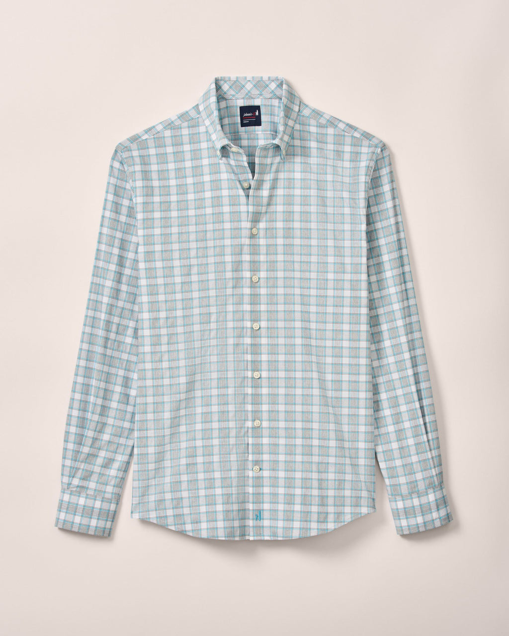Johnnie-O Everyday Performance Button Down Shirt - Gatlin, Light Gray