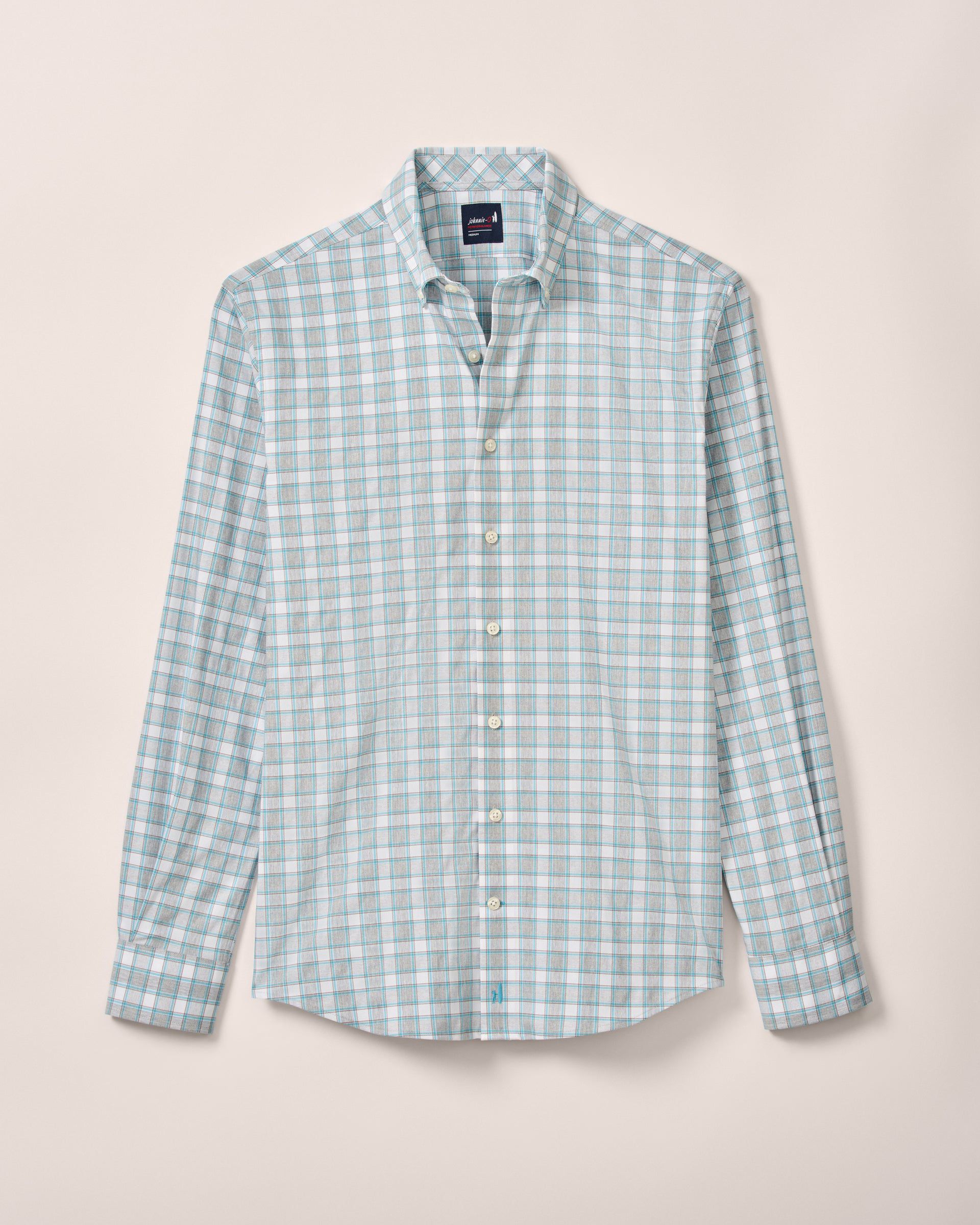 Johnnie-O Everyday Performance Button Down Shirt - Gatlin, Light Gray