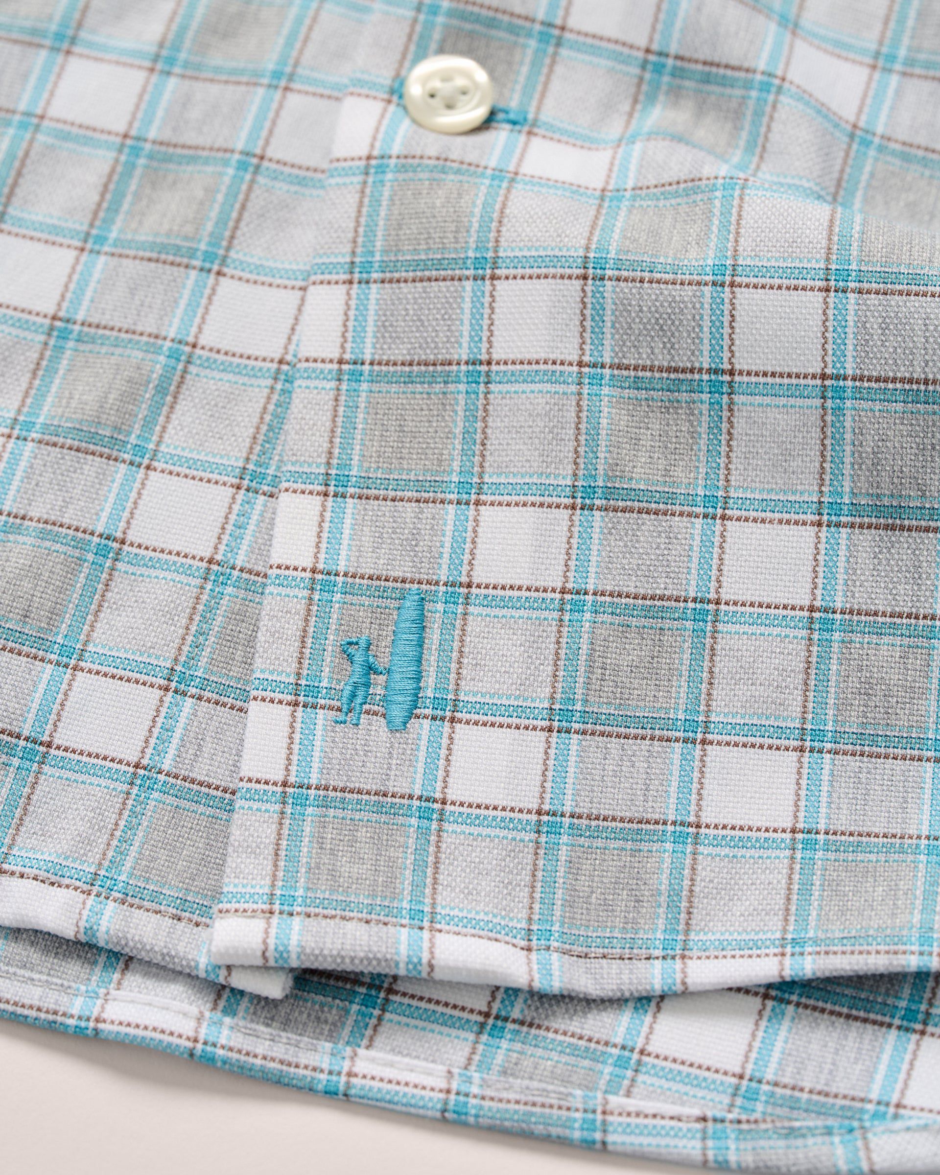 Johnnie-O Everyday Performance Button Down Shirt - Gatlin, Light Gray