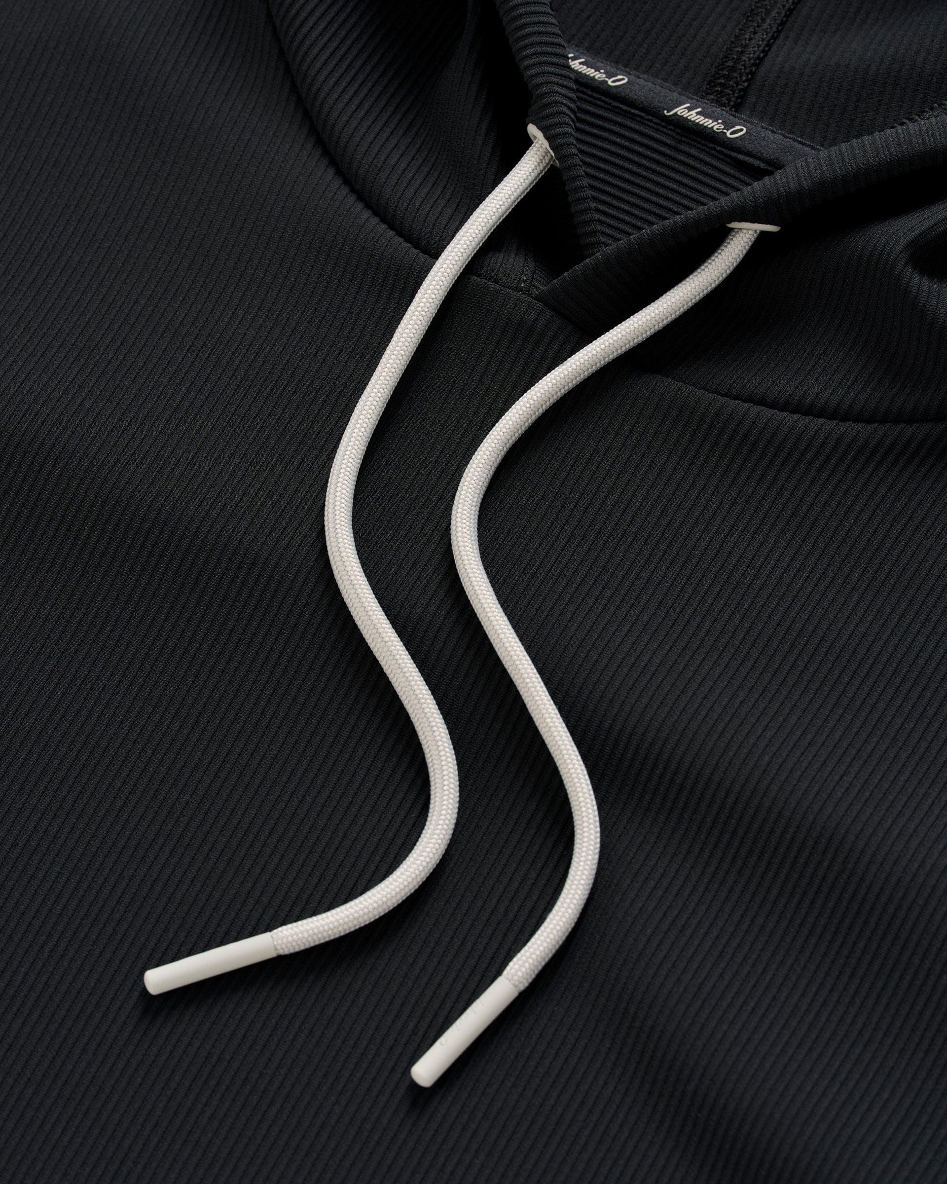 Johnnie-O Hoppin Performance Drawstring Hoodie, Black