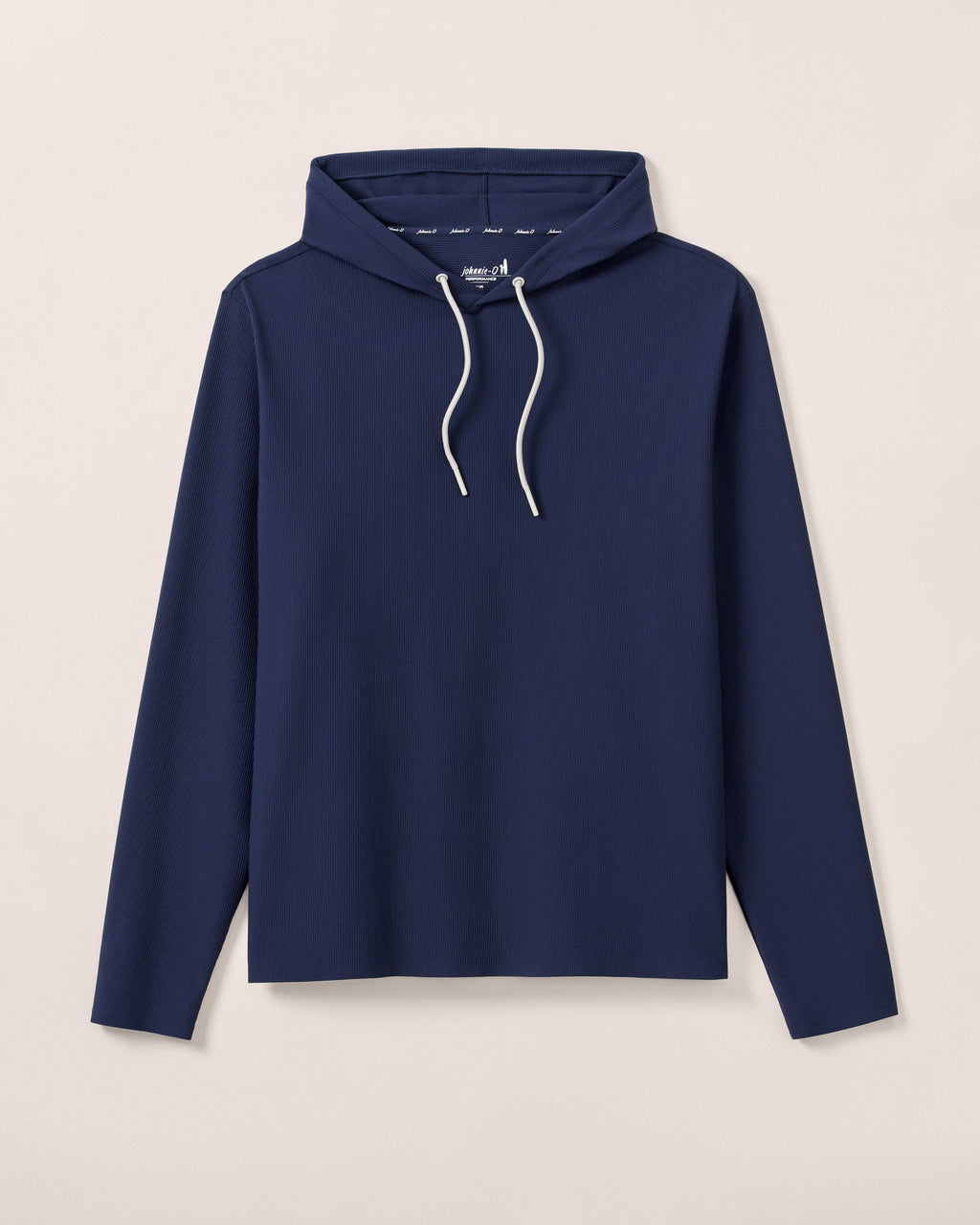 Johnnie-O Hoppin Ribbed Knit Performance Hoodie, Navy