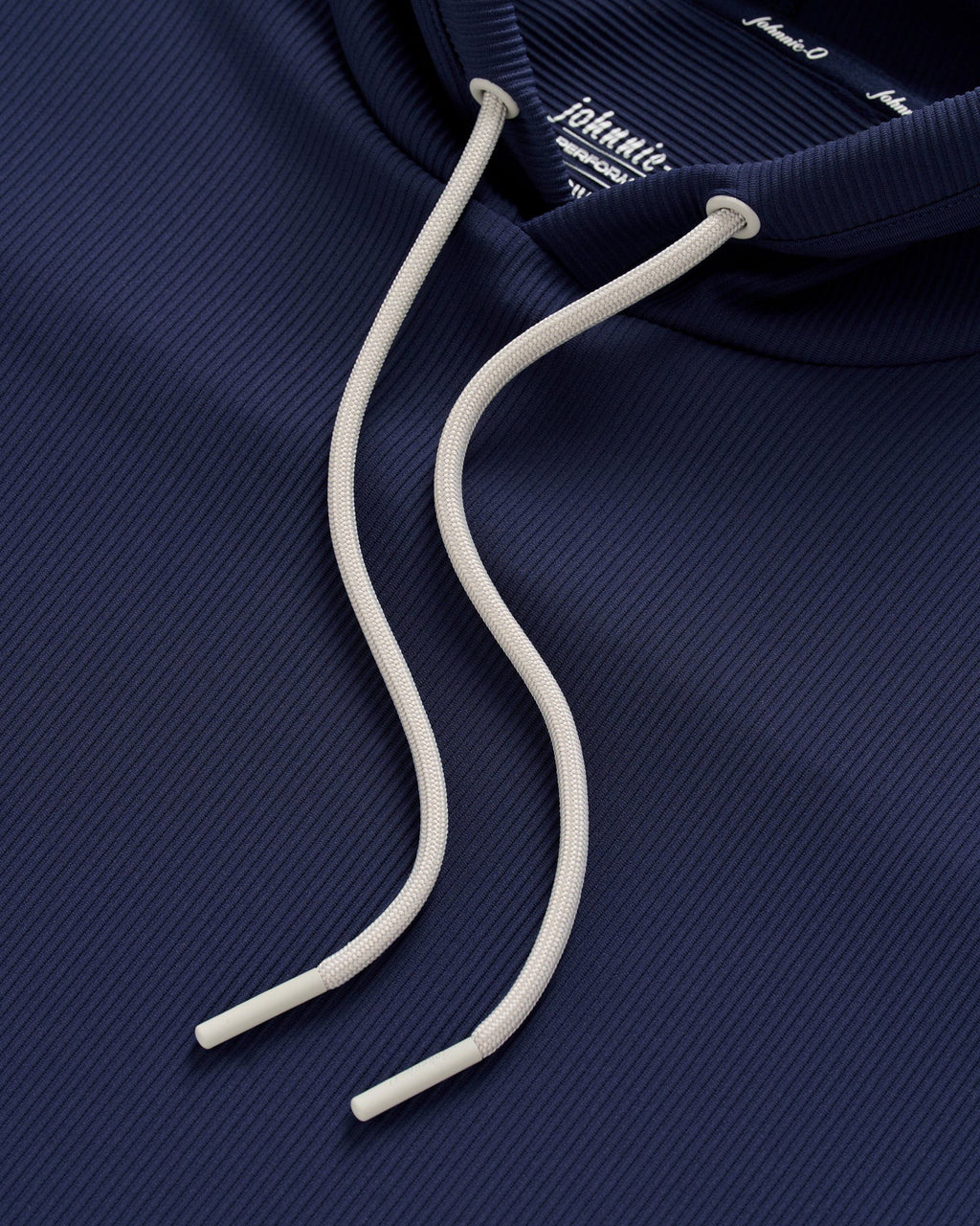 Johnnie-O Hoppin Ribbed Knit Performance Hoodie, Navy
