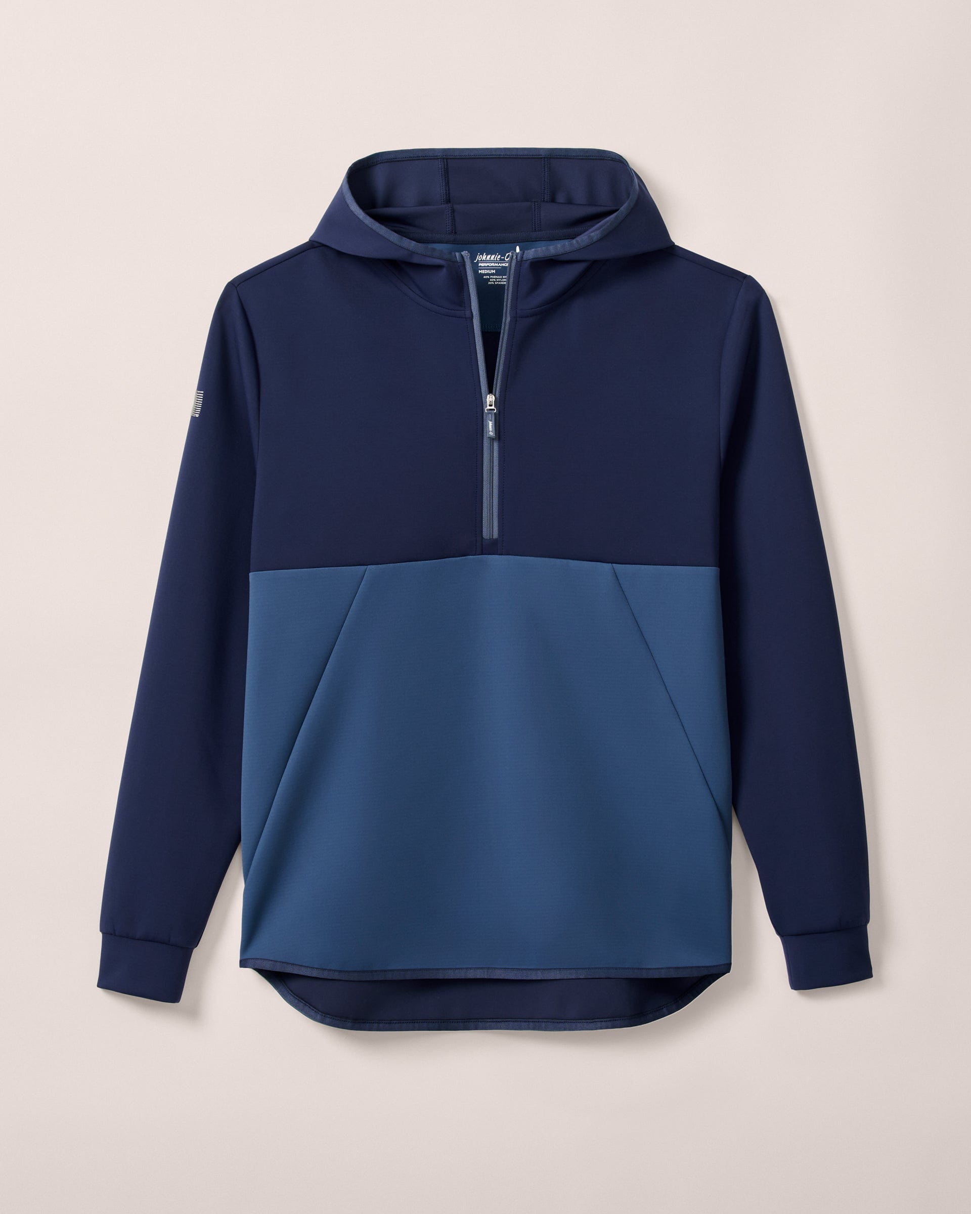 Johnnie-O Iversons Performance Hooded 1/4-Zip, Navy