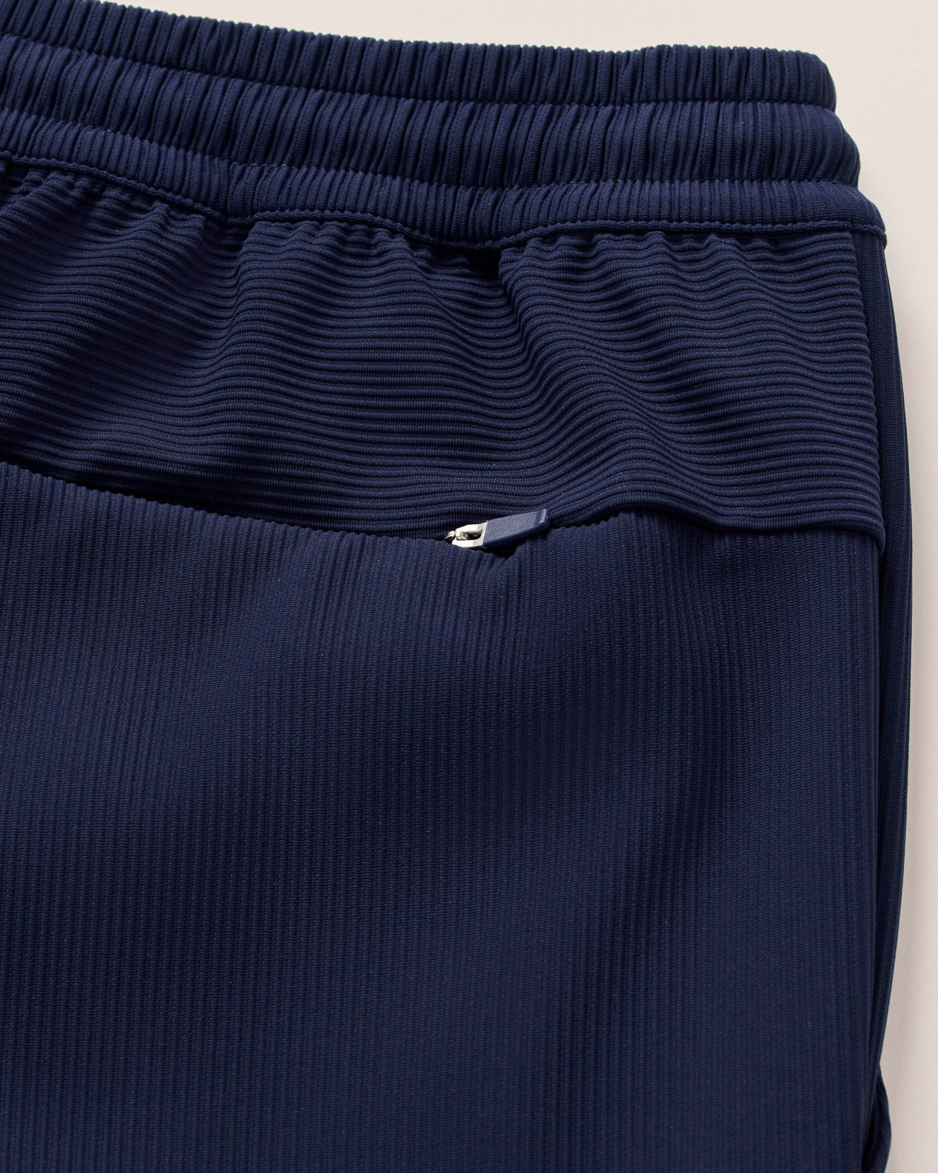 Johnnie-O Jumpin Ribbed Knit Performance Shorts, Navy
