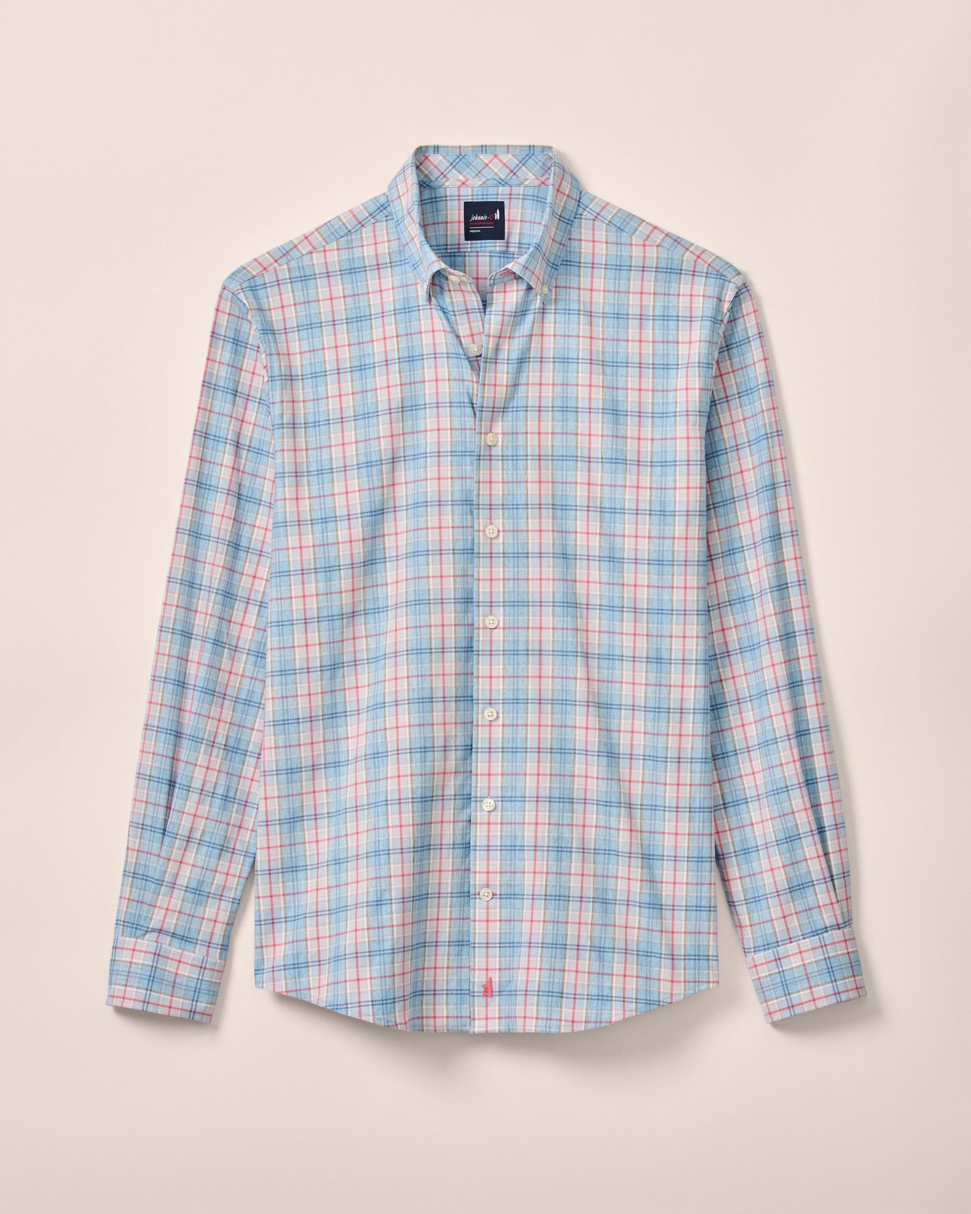 Johnnie-O Everyday Performance Button Down Shirt - Lanes, Maliblu