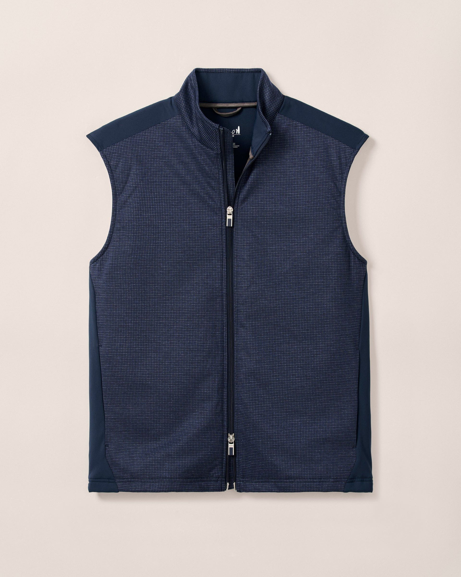 Johnnie-O Lomond Printed Knit Vest with PrimaLoft®, Navy