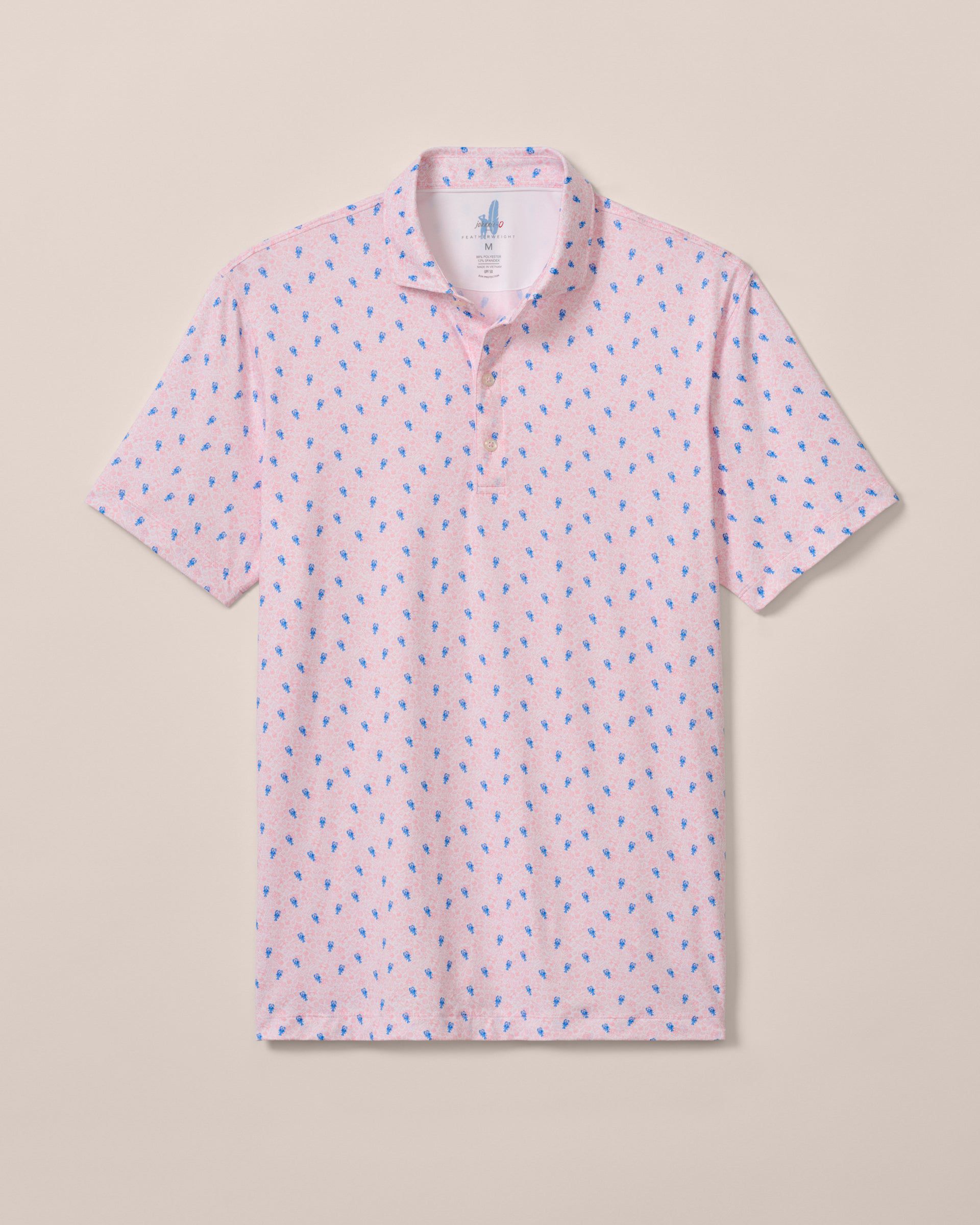Johnnie-O Featherweight Performance Polo - Low Country, Azalea