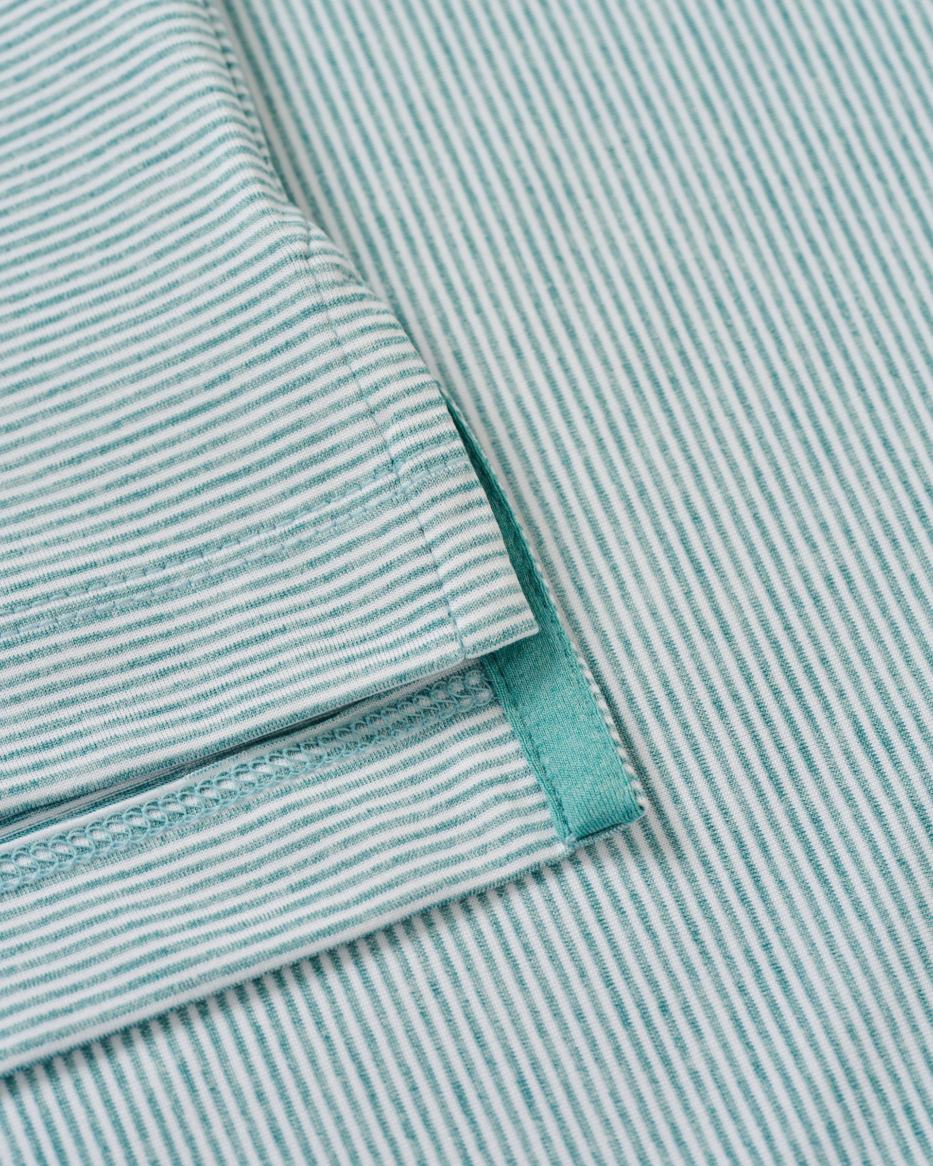 Johnnie-O Performance Jersey Polo - Lyndonn Stripe, Gulf Blue
