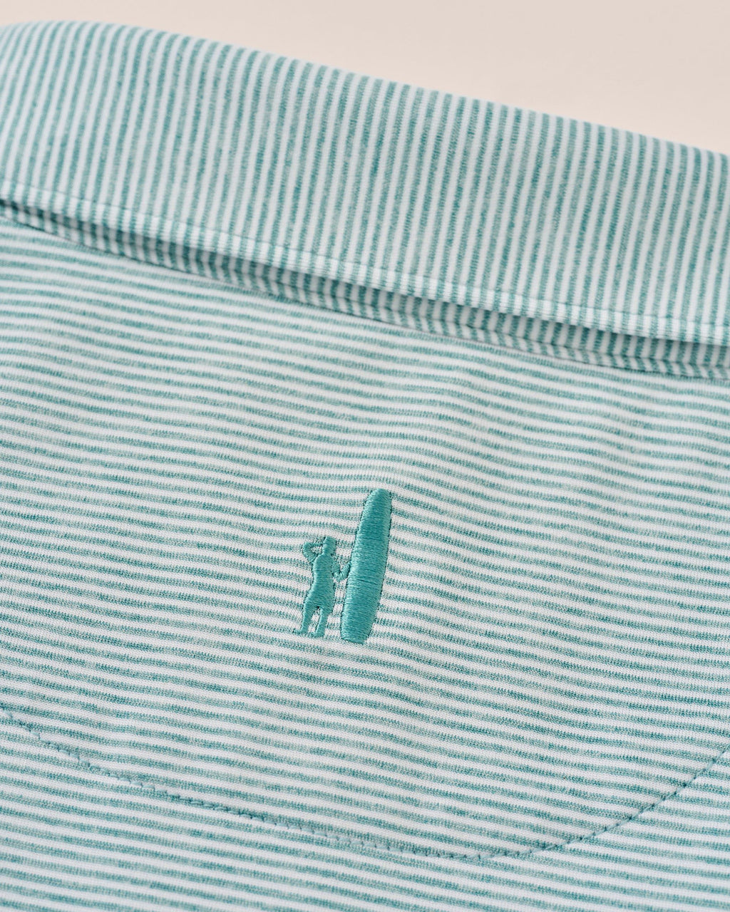 Johnnie-O Performance Jersey Polo - Lyndonn Stripe, Gulf Blue