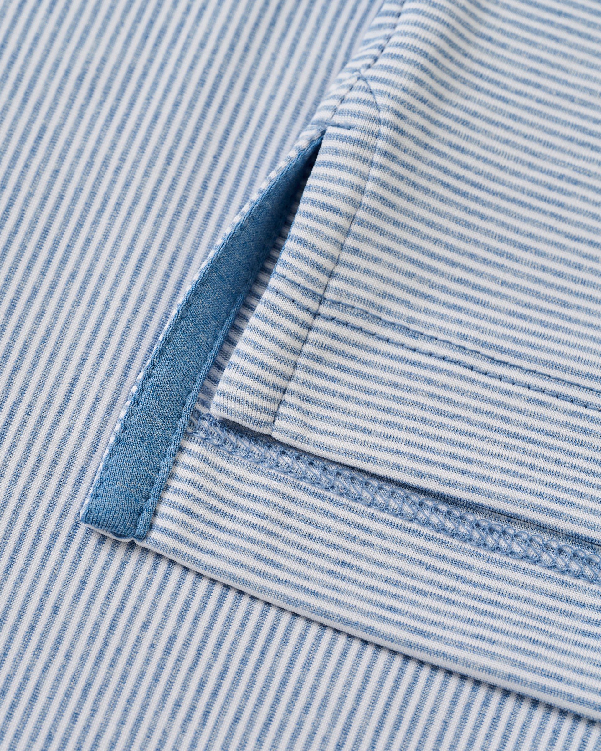 Johnnie-O Performance Jersey Polo - Lyndonn Stripe, Tide