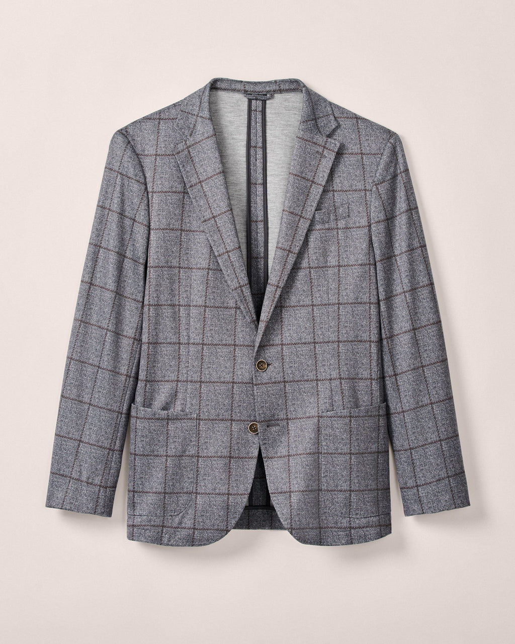 Johnnie-O Malachi Top Shelf Windowpane Knit Sport Coat, Gray