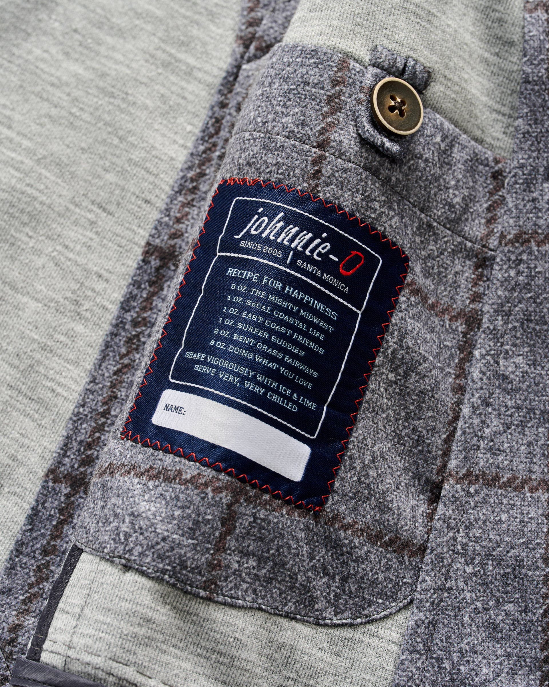 Johnnie-O Malachi Top Shelf Windowpane Knit Sport Coat, Gray