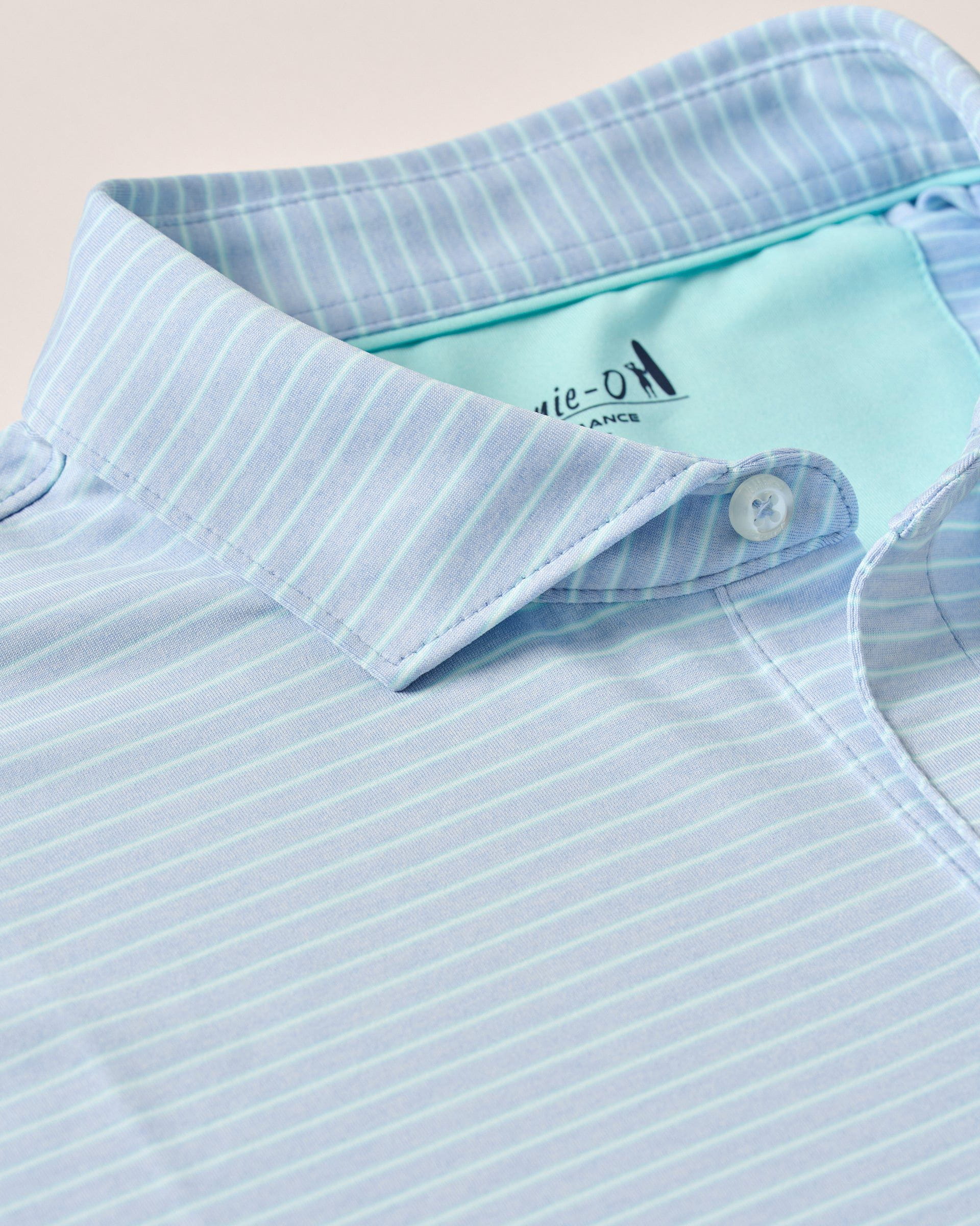 Johnnie-O Performance Jersey Polo - Michael Stripe, Kona