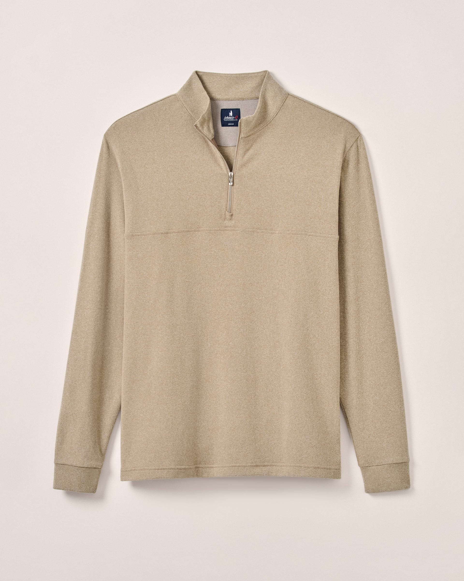 Johnnie-O Mikey Performance 1/4 Zip Pullover, Almond