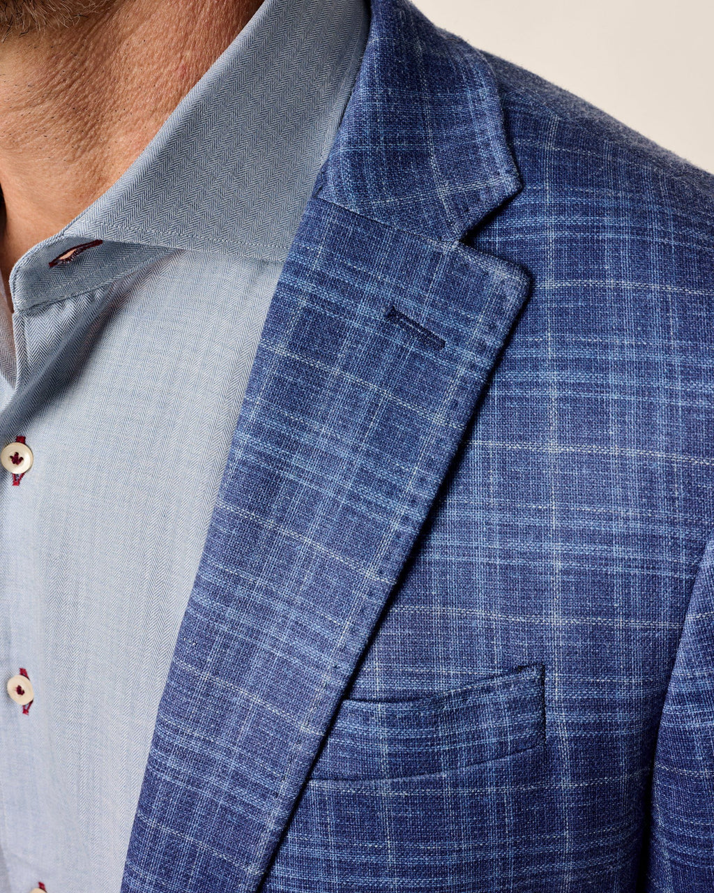 Johnnie-O Adonis Top Shelf Plaid Knit Sport Coat, Navy