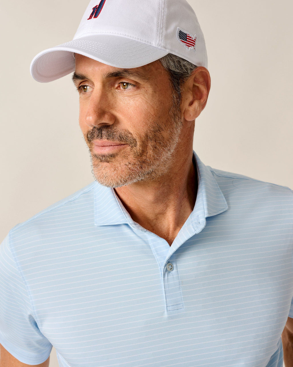Johnnie-O Performance Jersey Polo - Beau Stripe, Kona