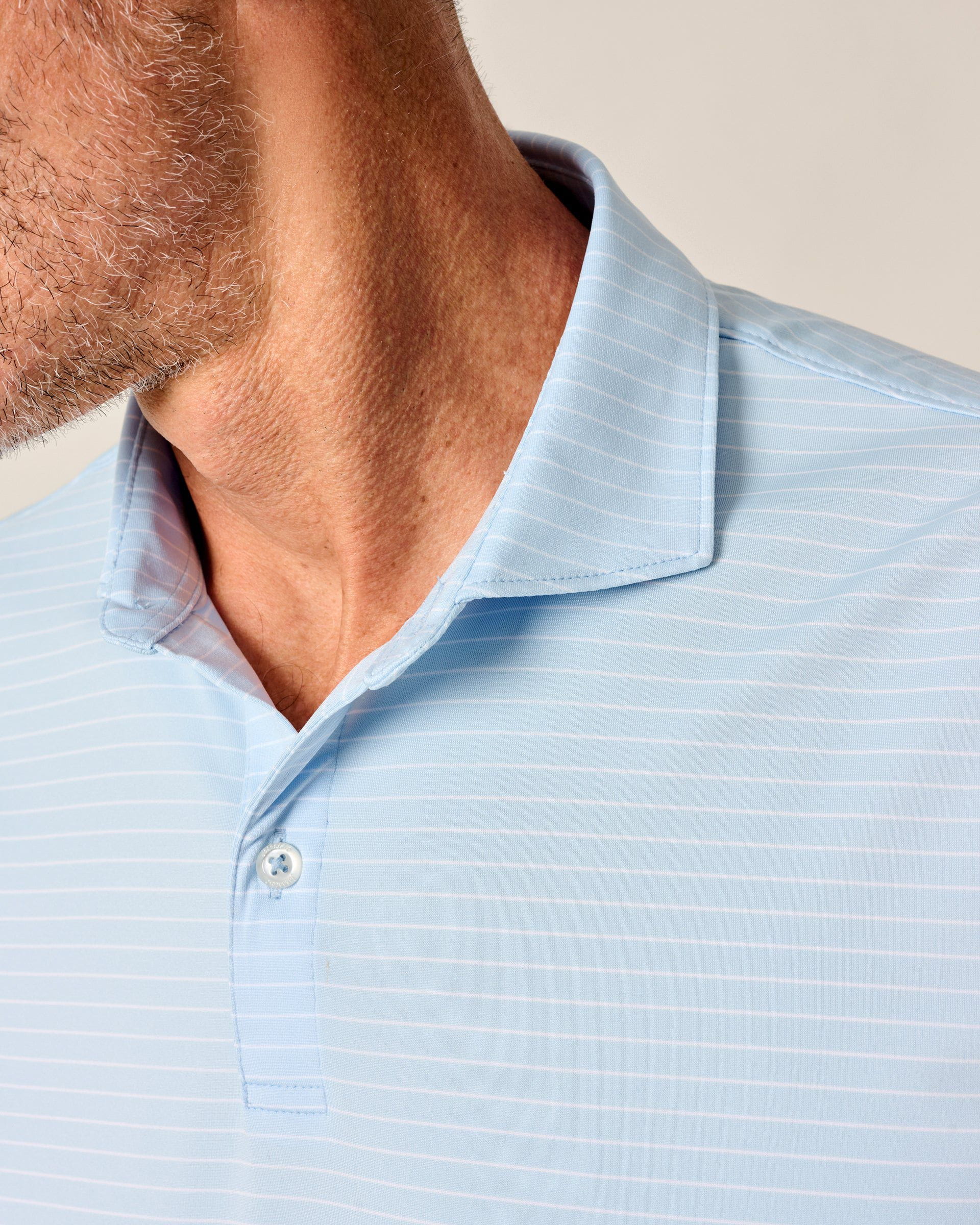 Johnnie-O Performance Jersey Polo - Beau Stripe, Kona
