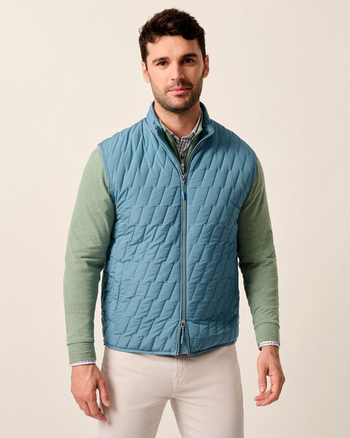 Johnnie-O Belfry Quilted Puffer Vest, Mangrove