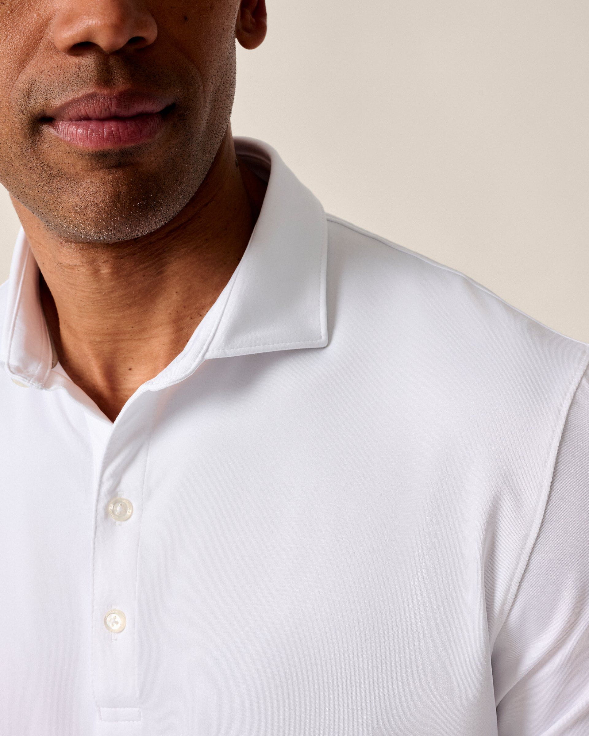 Johnnie-O Performance Jersey Polo - Birdie Solid, White