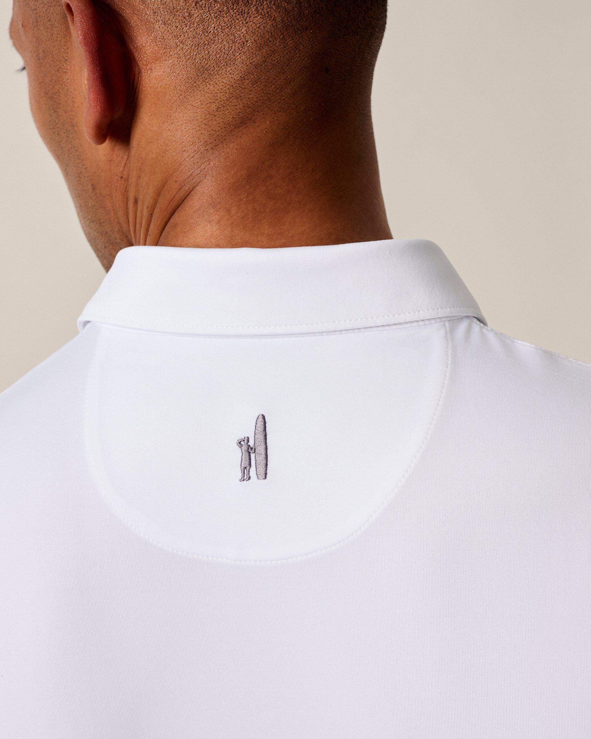 Johnnie-O Performance Jersey Polo - Birdie Solid, White