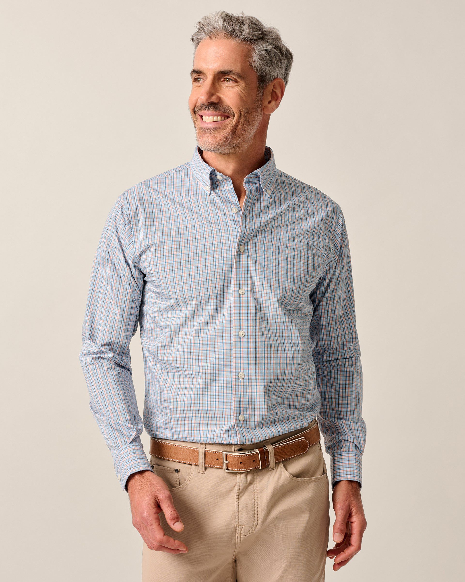Johnnie-O Everyday Performance Button Down Shirt - Cayden, Maliblu