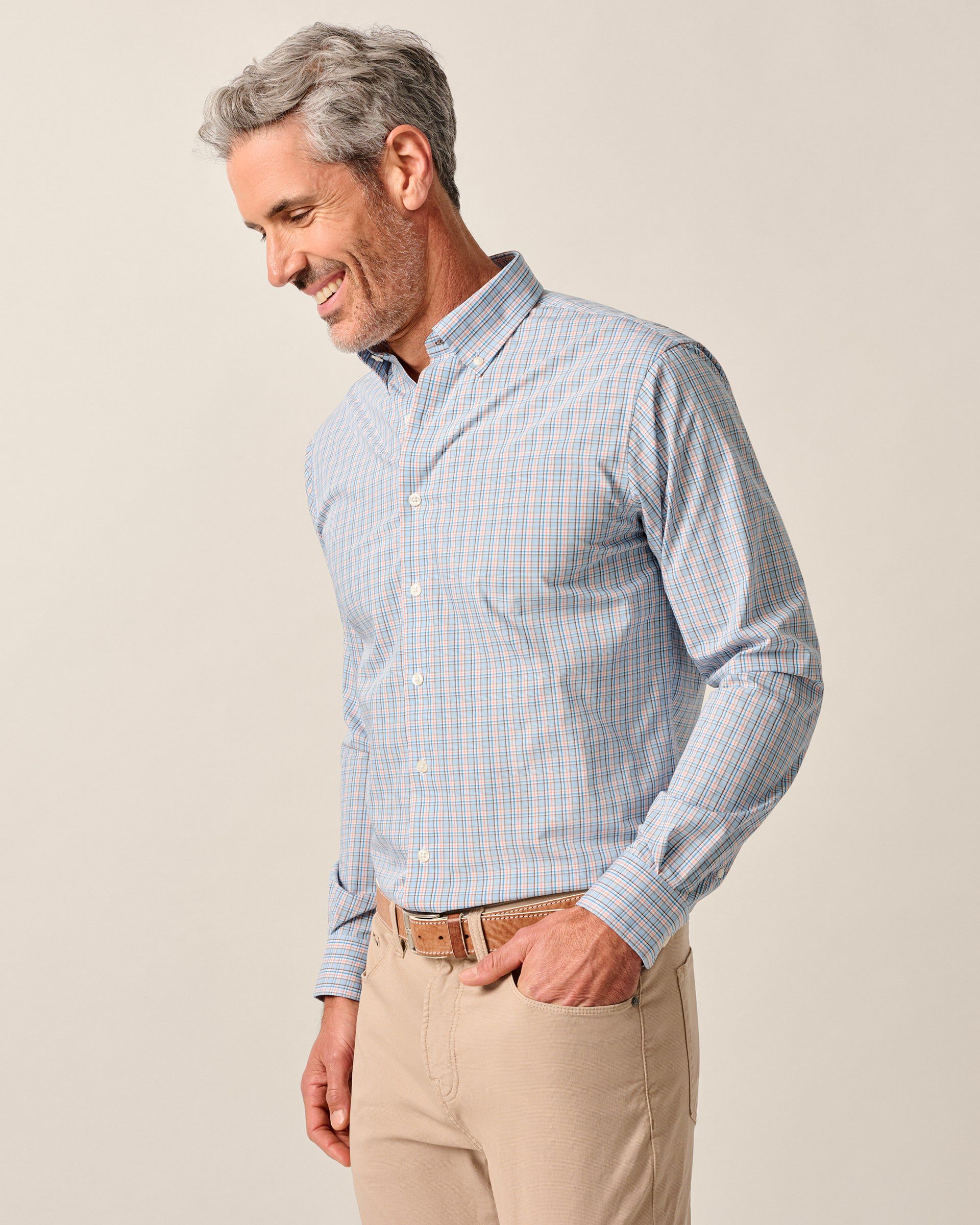 Johnnie-O Everyday Performance Button Down Shirt - Cayden, Maliblu