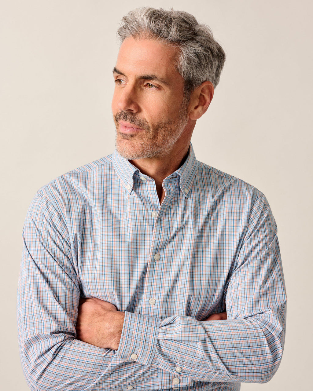 Johnnie-O Everyday Performance Button Down Shirt - Cayden, Maliblu