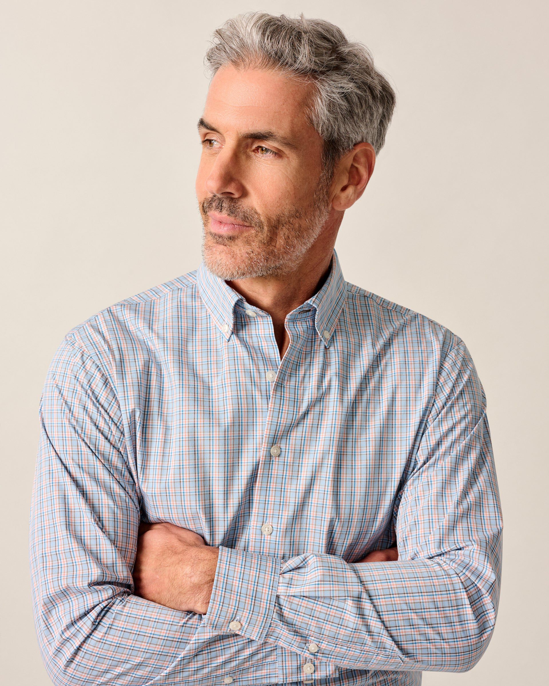 Johnnie-O Everyday Performance Button Down Shirt - Cayden, Maliblu